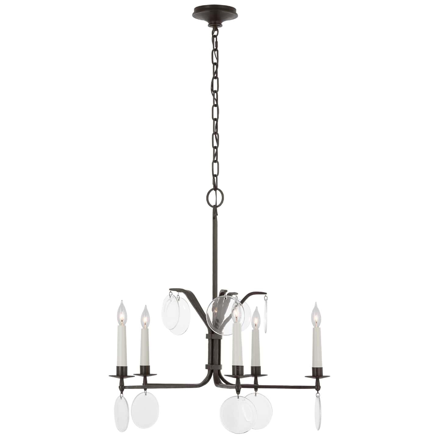 Chapman & Myers Danvers 28 Inch 5 Light LED Chandelier by Visual Comfort Signature Collection