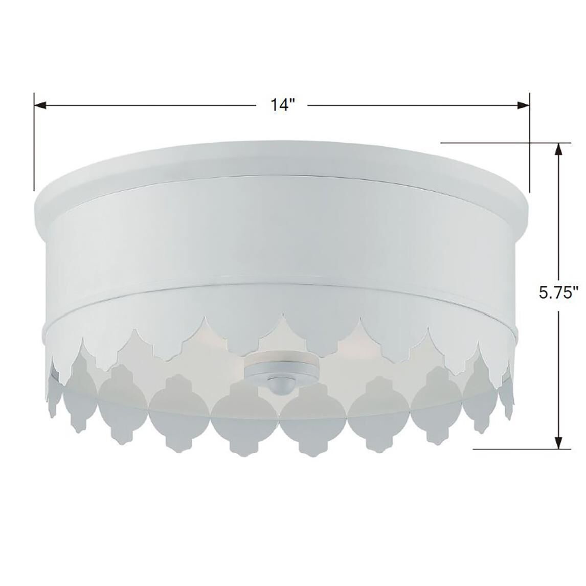 Nina 14 Inch 3 Light Flush Mount by Crystorama