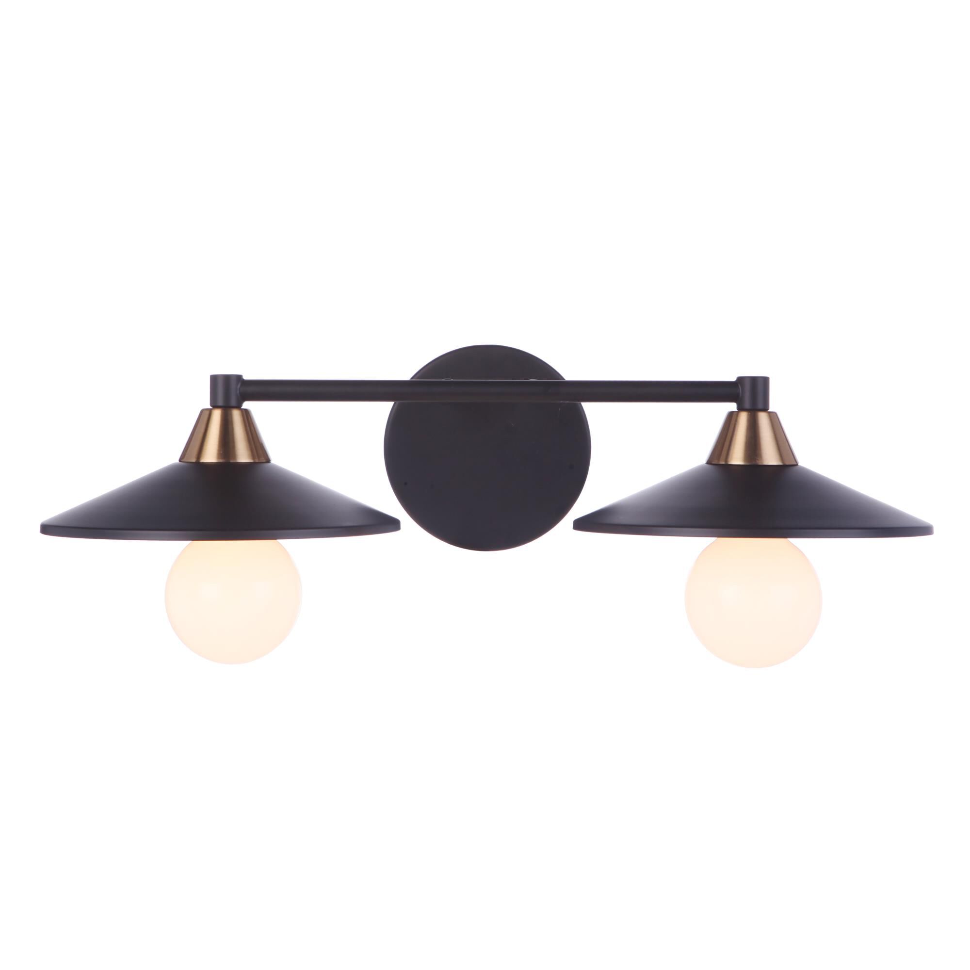 Shown in Flat Black/Satin Brass finish