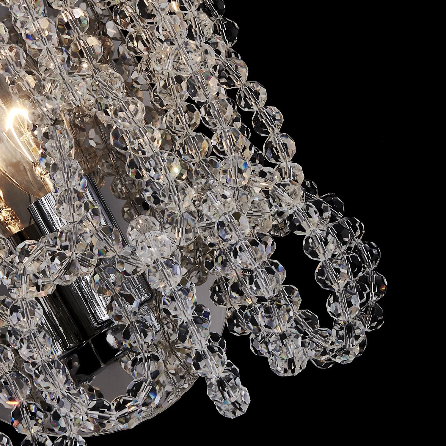 Shown in Polished Chrome finish and Firenze Clear crystal