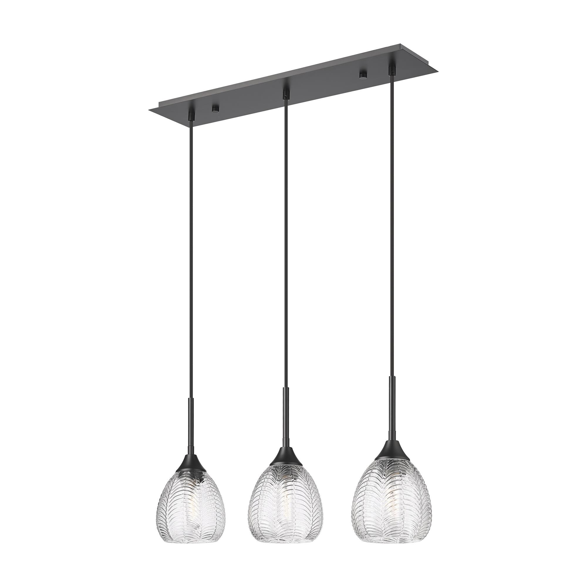Shown in Matte Black finish and Clear shade