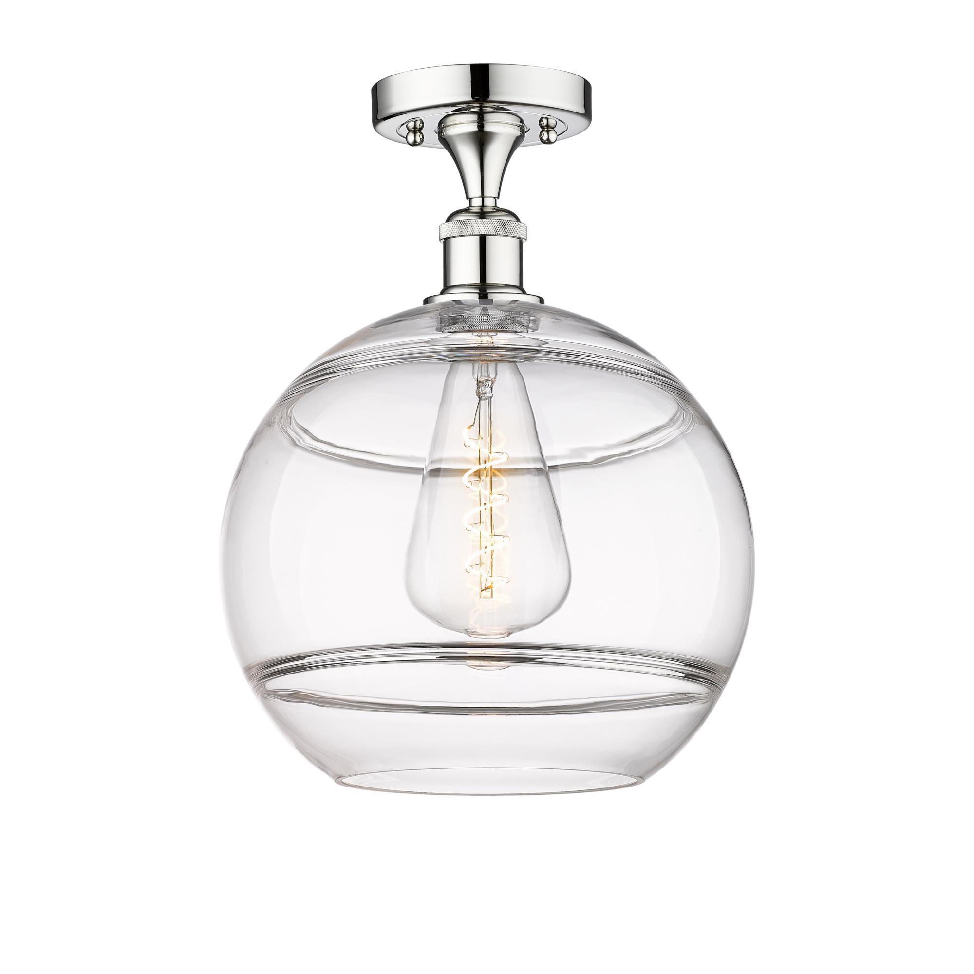 Shown in Polished Chrome finish and Clear glass