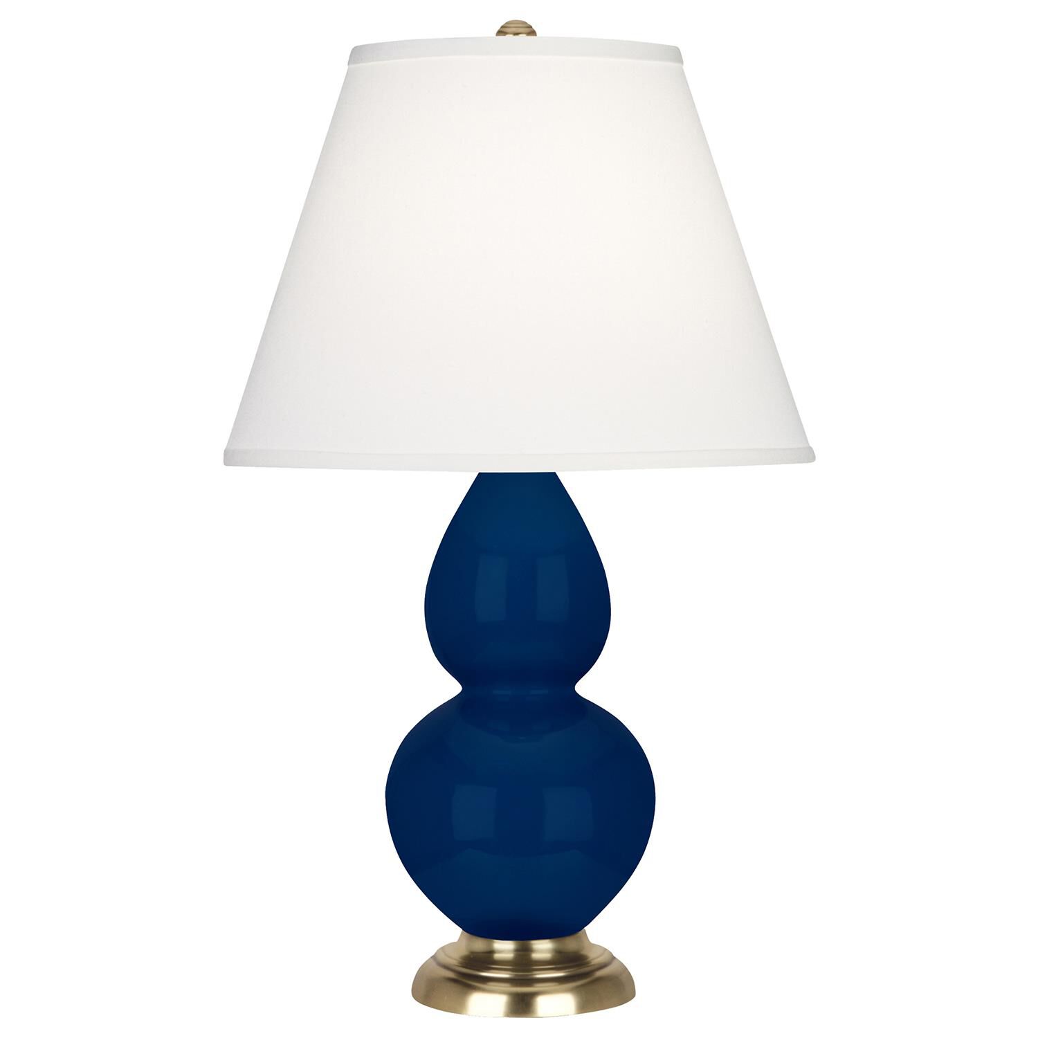 Shown in Cobalt finish and Pearl shade and Antique Natural Brass accent