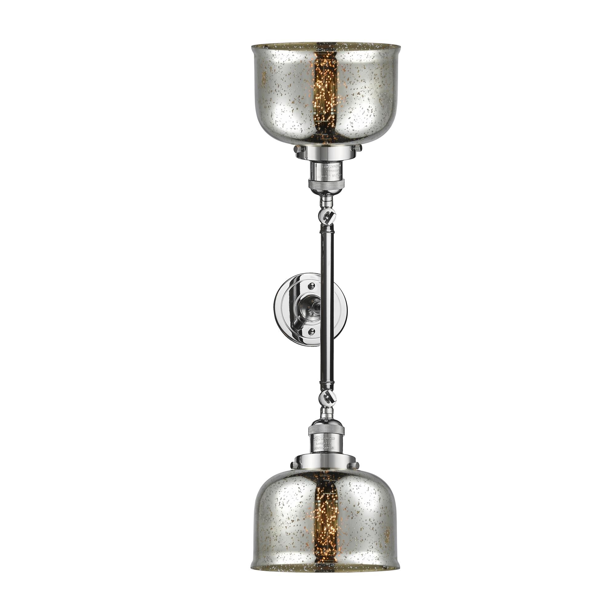 Shown in Polished Chrome finish and Silver Mercury glass