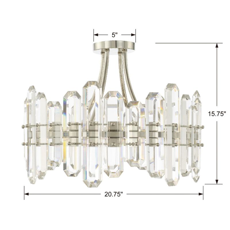 Bolton 21 Inch 4 Light Semi Flush Mount by Crystorama