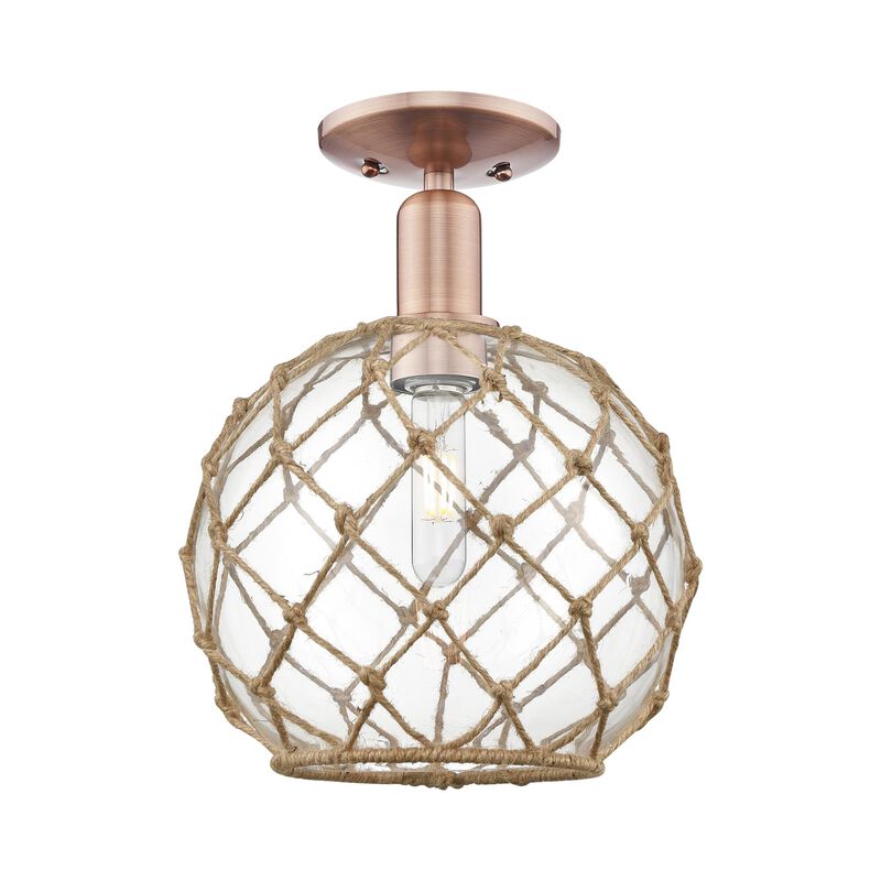 Bruno Marashlian Farmhouse Rope 10 Inch Semi Flush Mount by Innovations Lighting