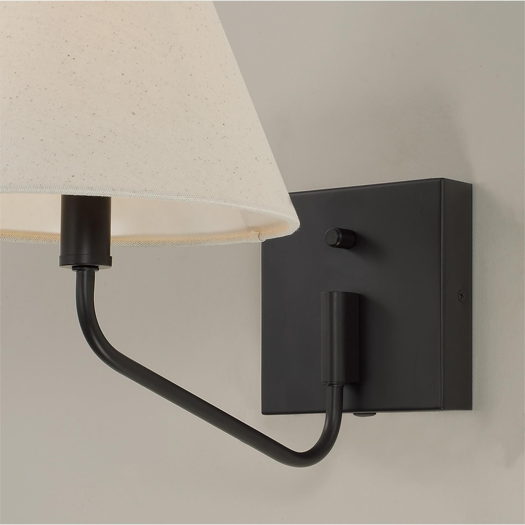 Shown in Espresso finish and Ecru Fabric shade