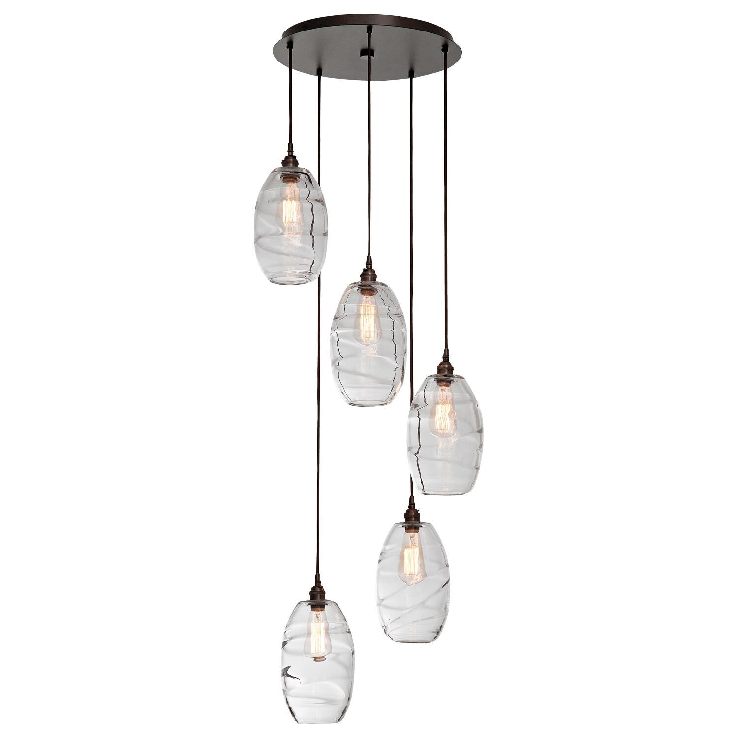 Ellisse 20 Inch 5 Light Multi Light Pendant by Hammerton Studio