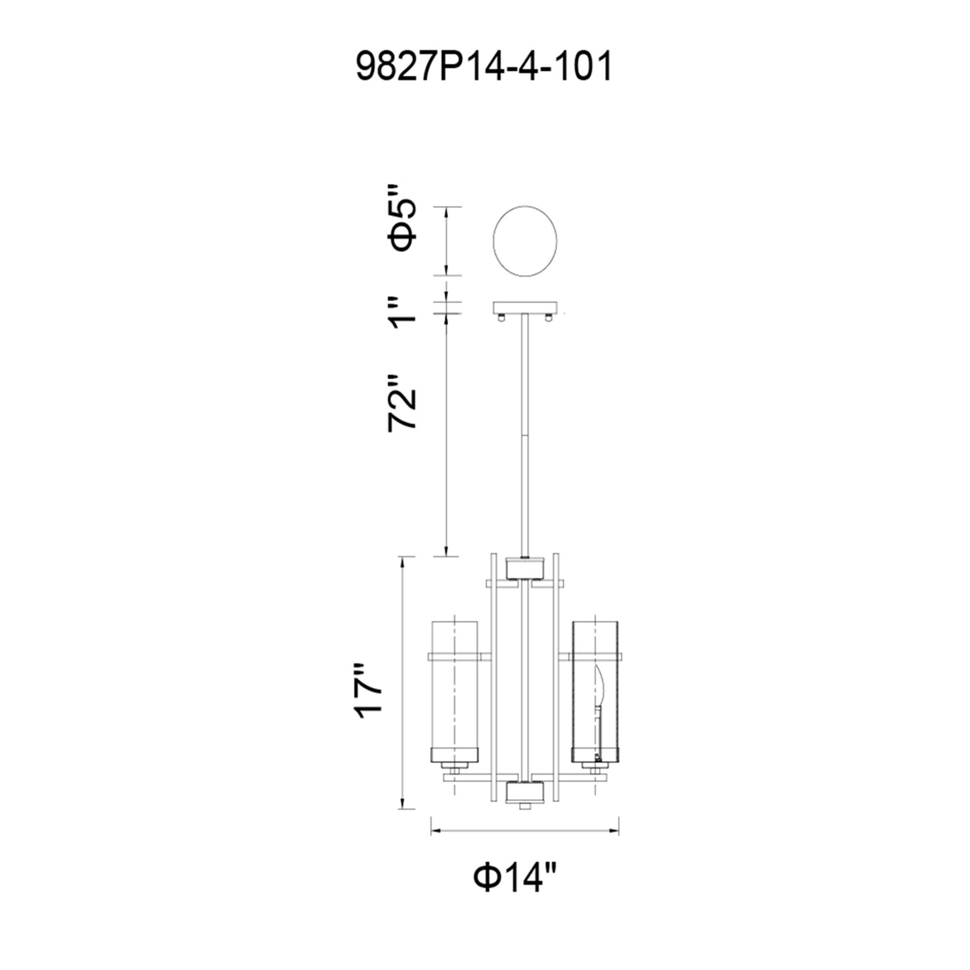 Shown in Black finish and Clear shade