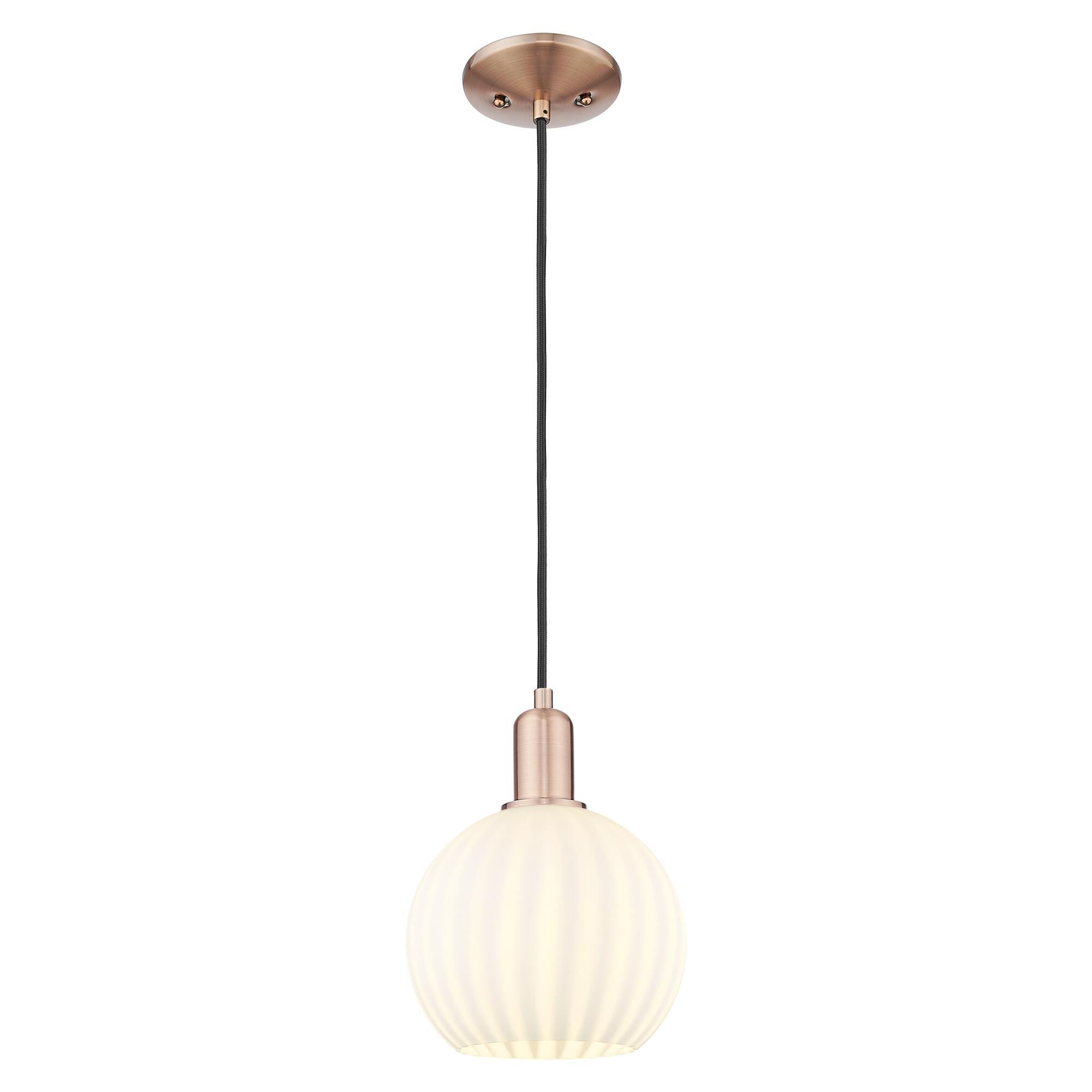 Bruno Marashlian White Venetian 8 Inch Mini Pendant by Innovations Lighting