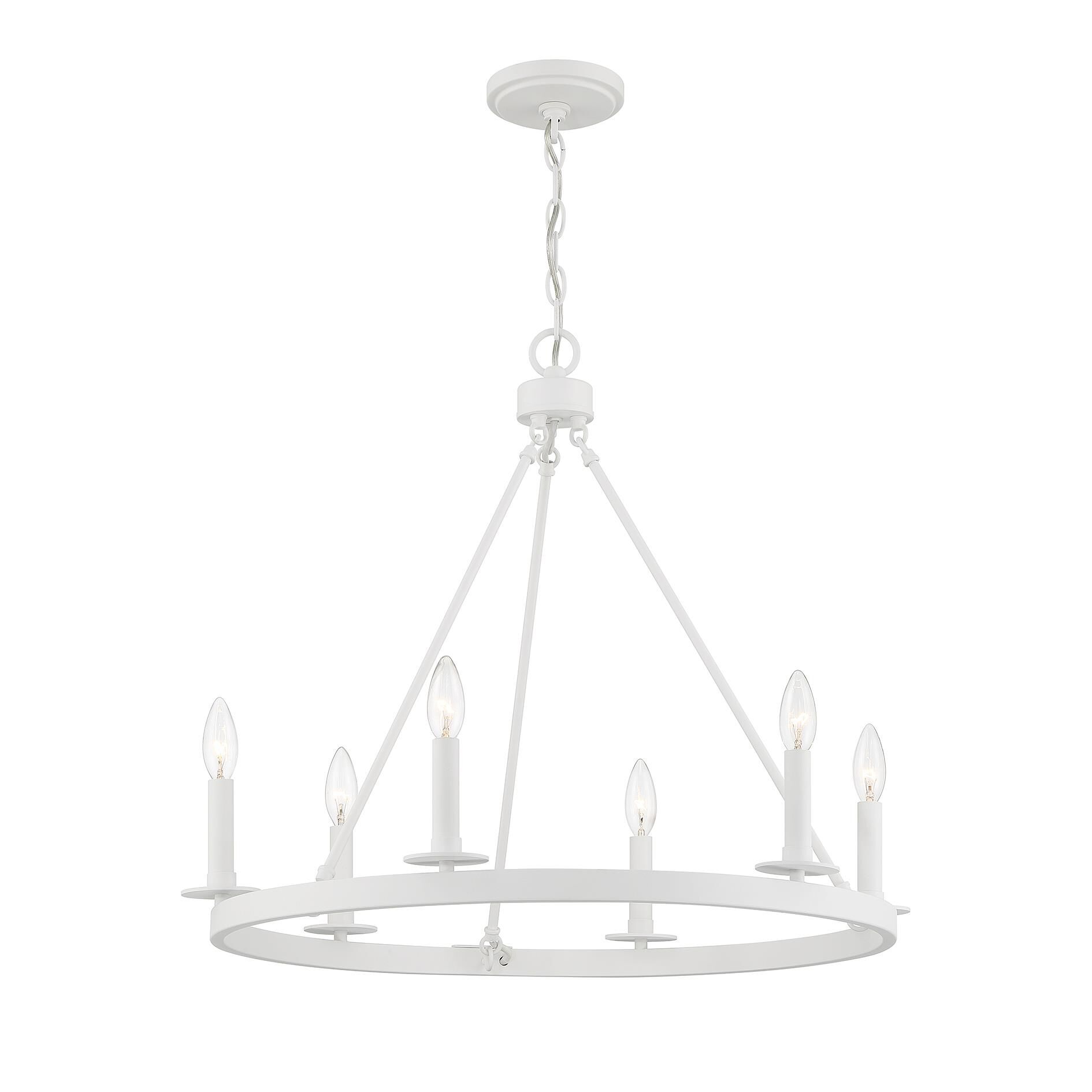 26 Inch 6 Light LED Chandelier by Meridian Lighting