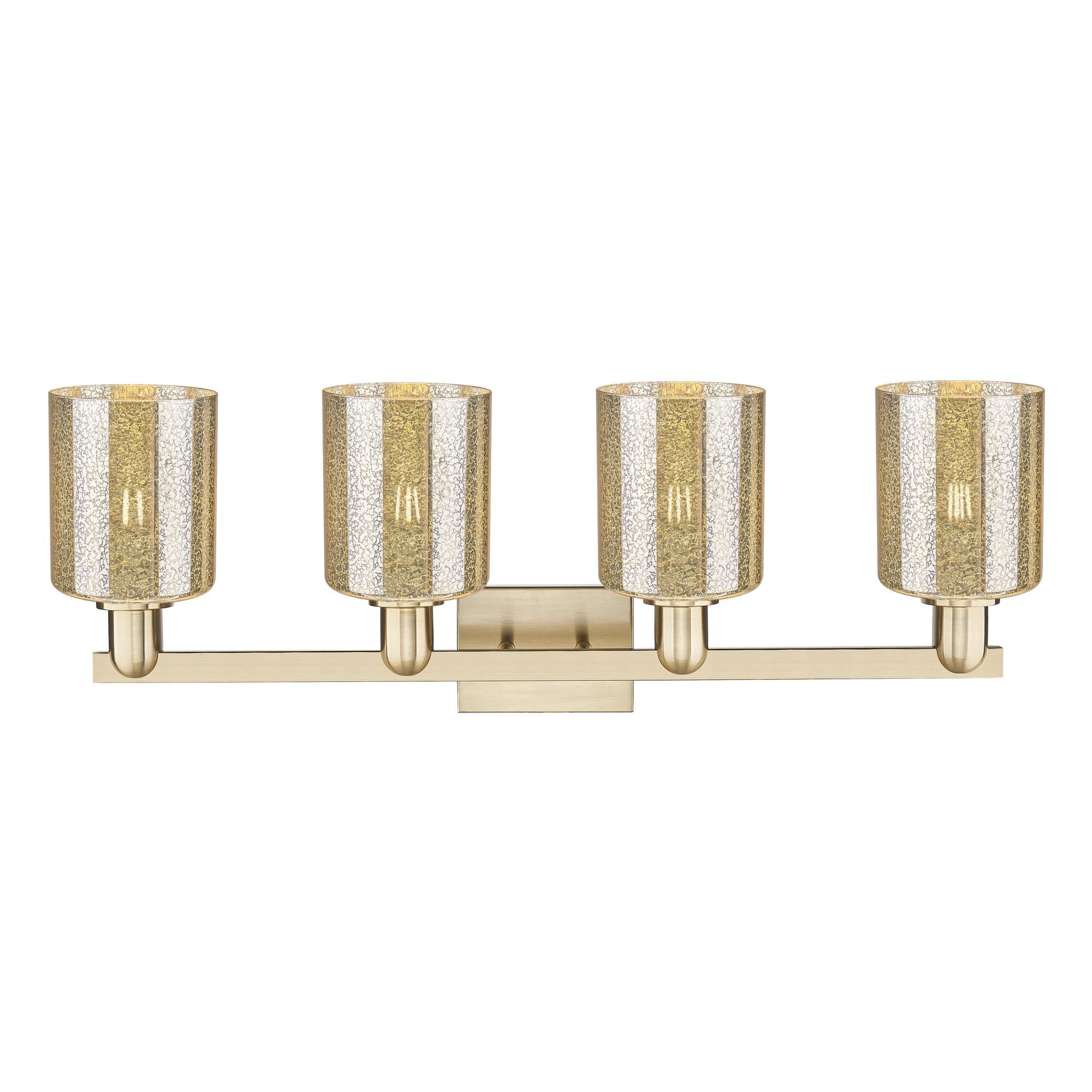 Shown in Champagne Bronze finish and Mercury glass