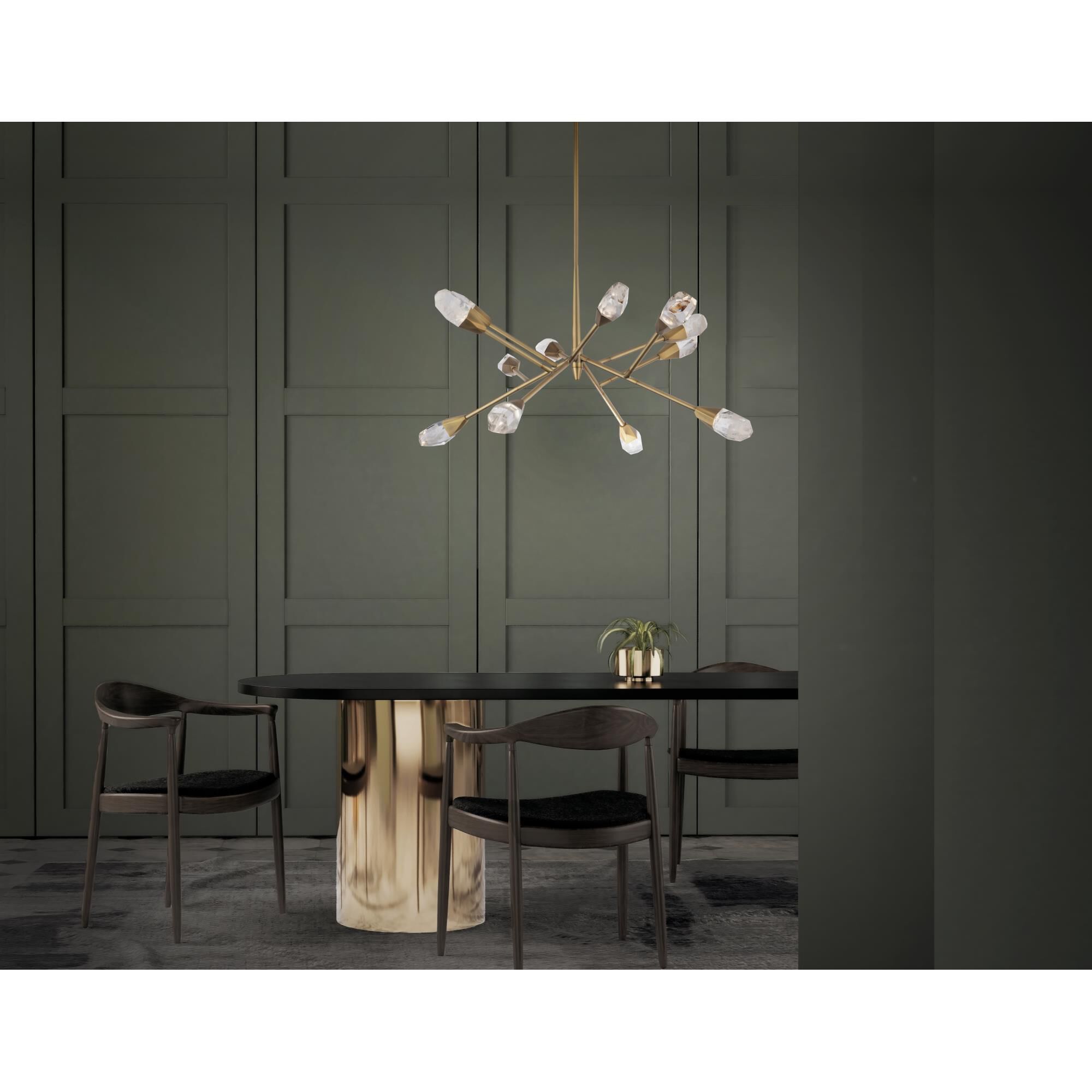 Synapse 31 Inch 12 Light LED Chandelier by Schonbek Beyond