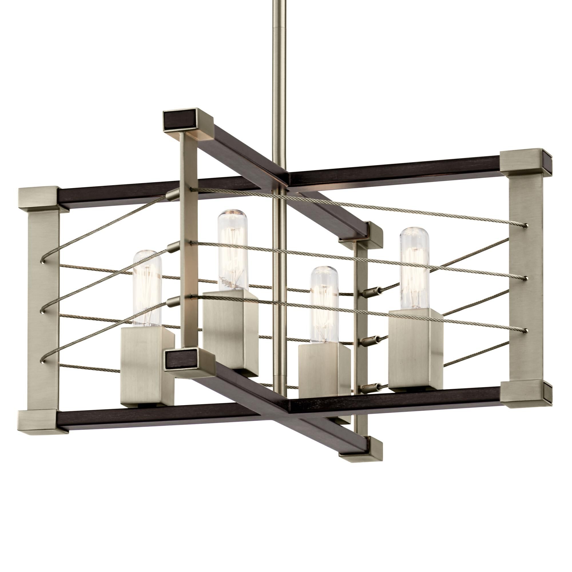 Shown in Midnight Oak and Brushed Nickel finish