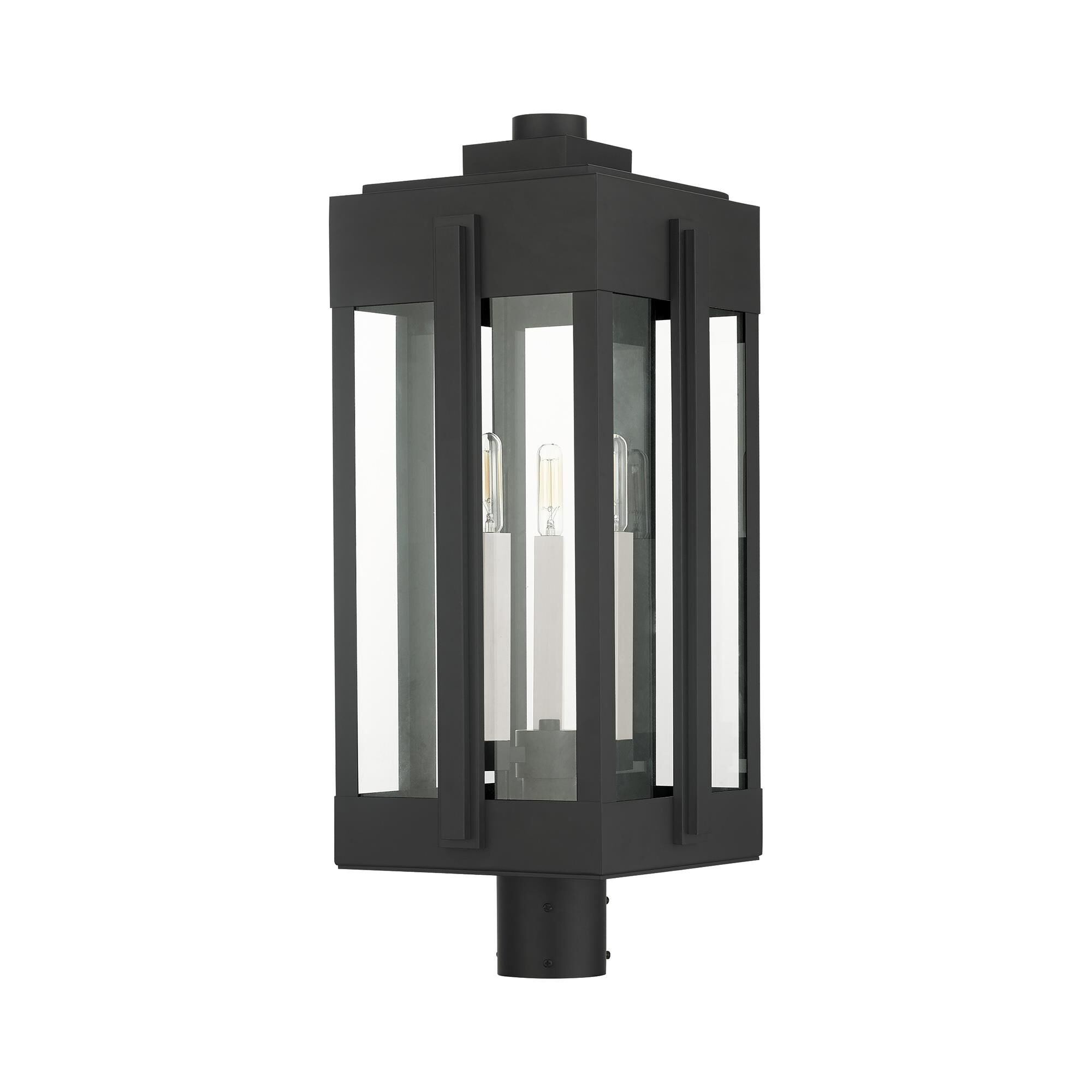 Lexington 24 Inch Tall 3 Light Outdoor Post Lamp by Livex Lighting