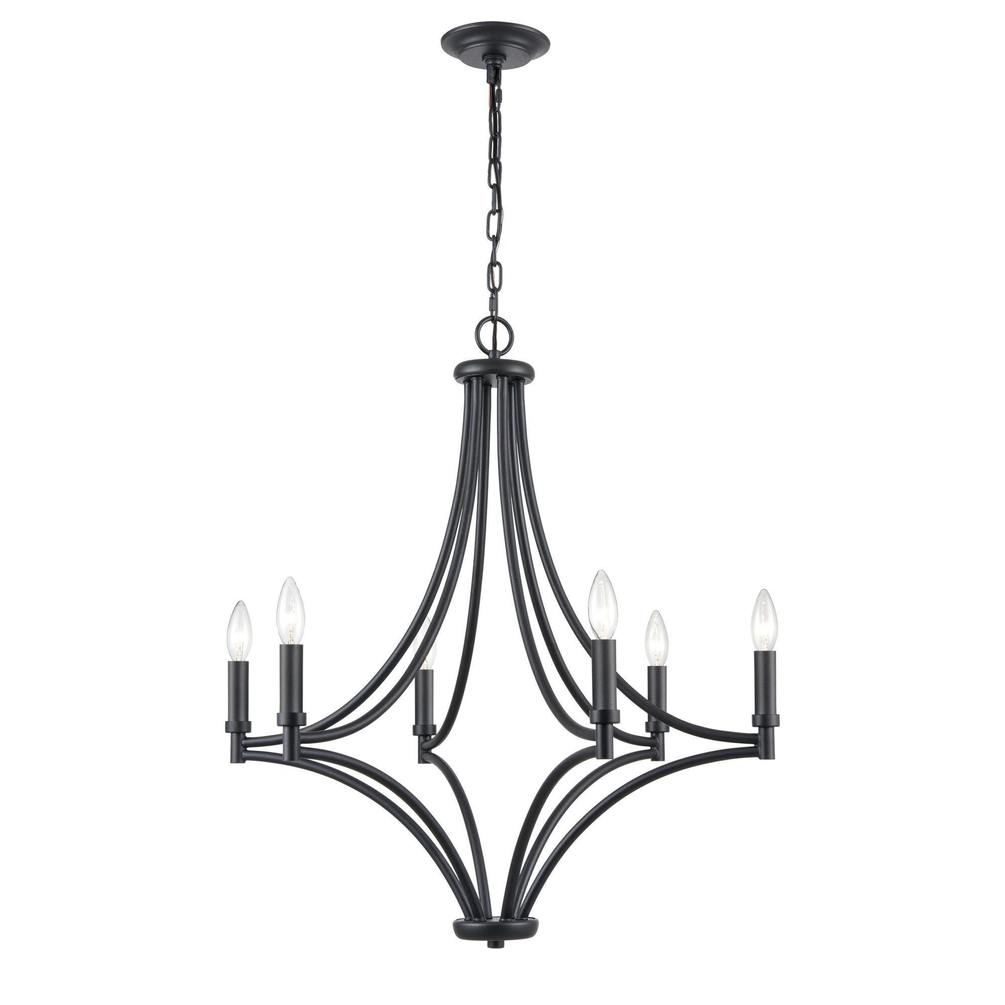 Spanish Villa 26 Inch 6 Light Chandelier by ELK Lighting