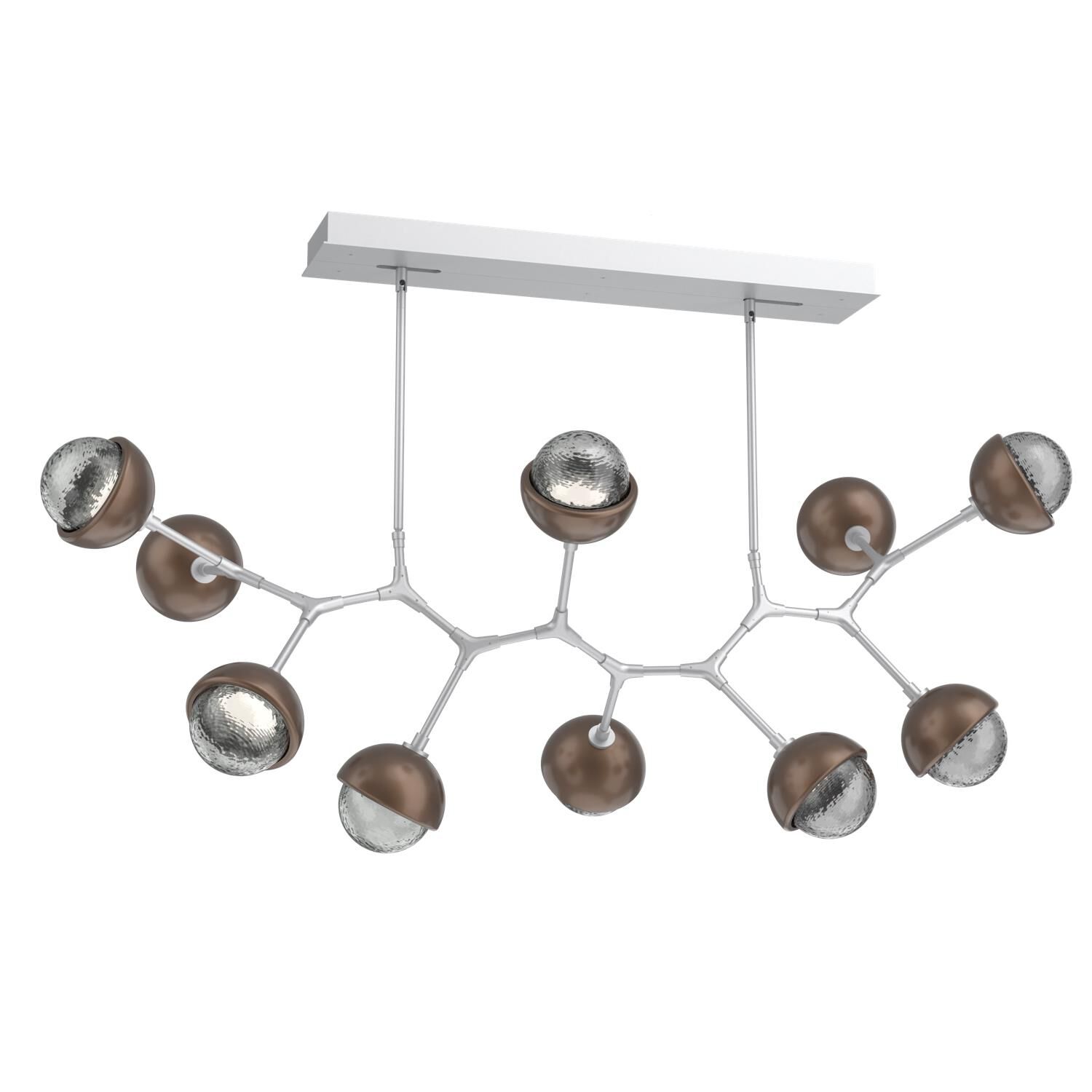 Shown in Classic Silver finish and Smoke glass and Burnished Bronze accent
