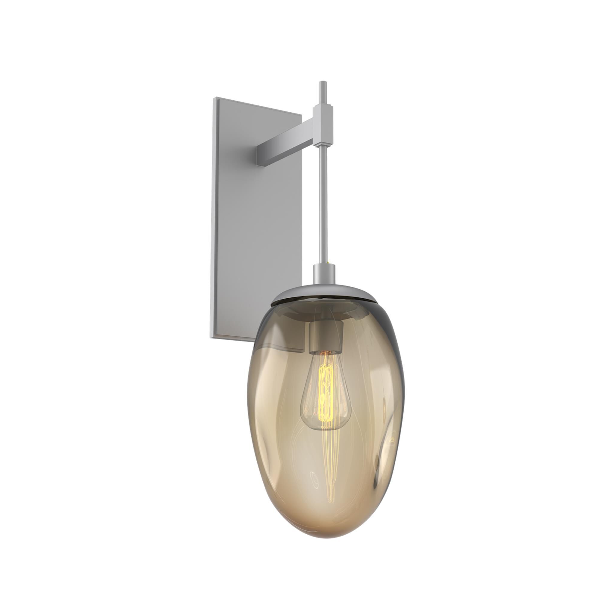 Shown in Classic Silver finish and Bronze Blown glass