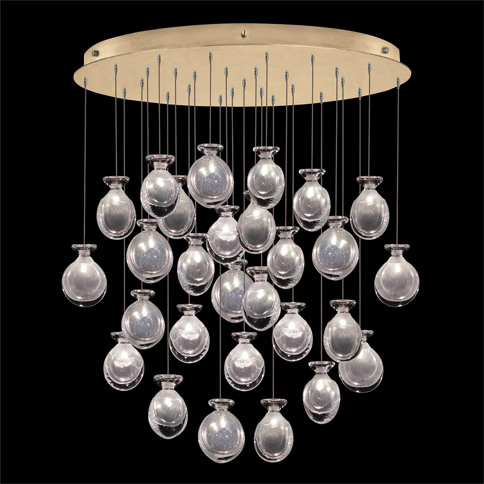 Shown in Gold finish and Clear Round glass