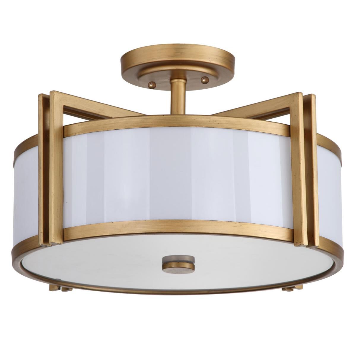 Dark Semi 17 Inch 3 Light LED Semi Flush Mount by Safavieh