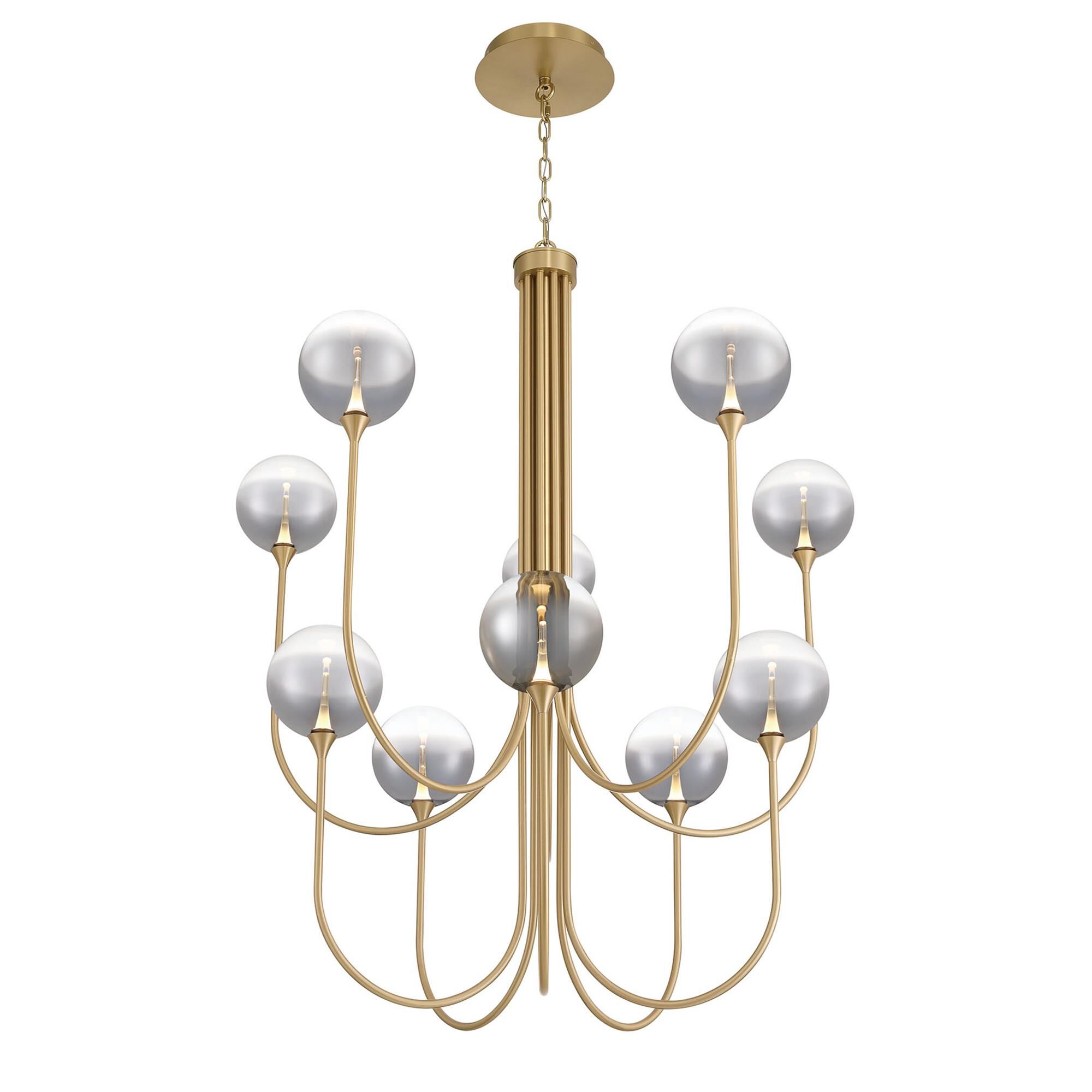 Shown in Gold finish and Smoked glass