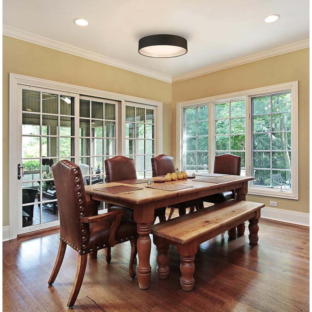 Shown in Black/Brushed Nickel finish and Black/Brushed Nickel Fabric shade