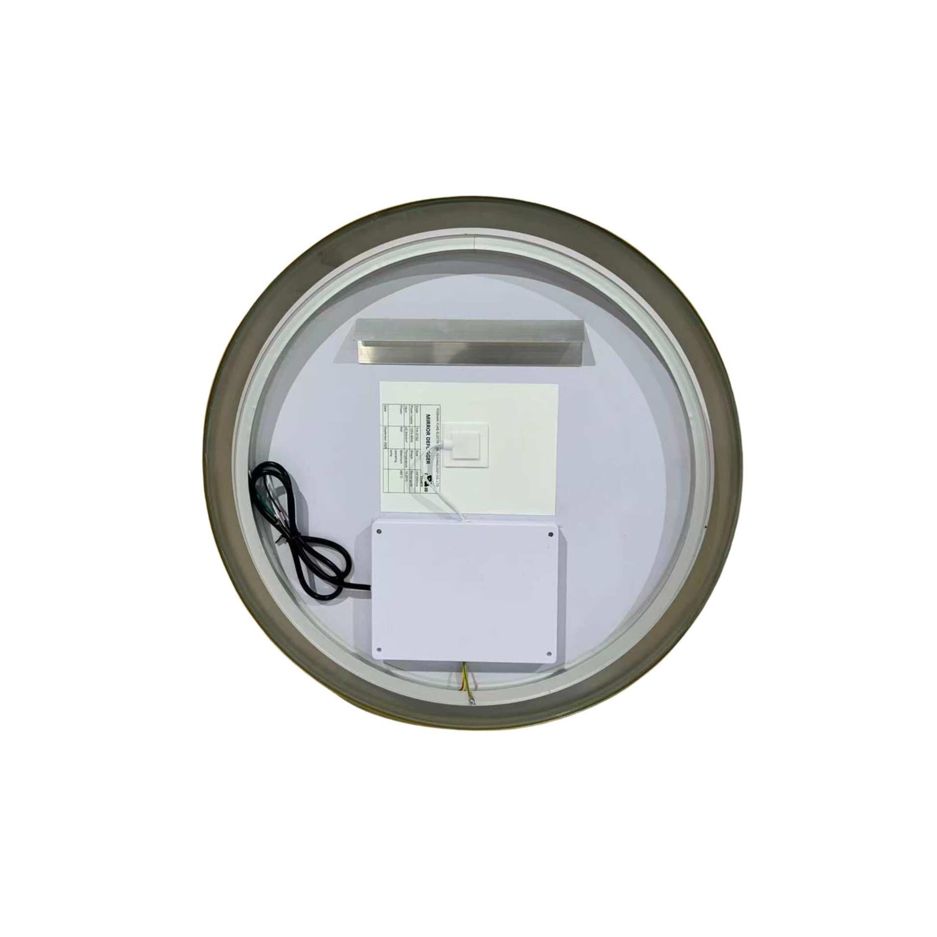 Harmoni 24 Inch Round LED Lighted Mirror by Elegant Decor