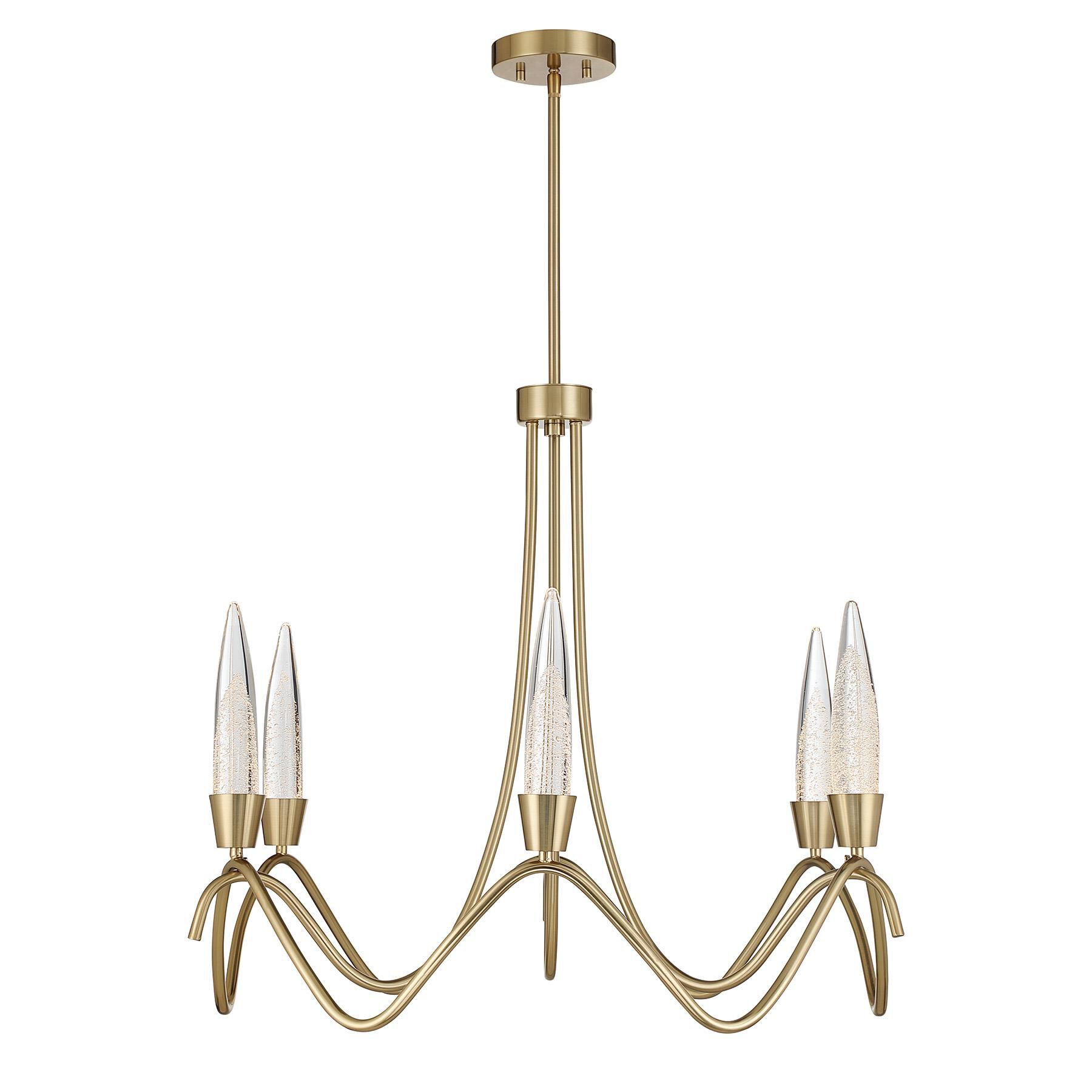 Shown in Noble Brass finish and Clear Bubble glass