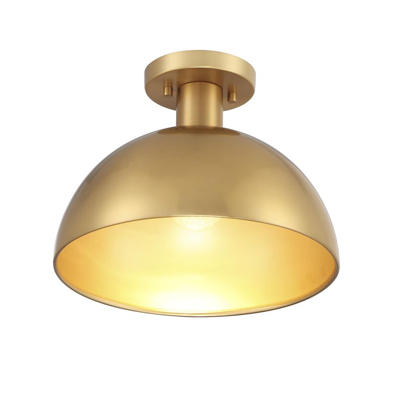 12 Inch 1 Light LED Semi Flush Mount by Meridian Lighting