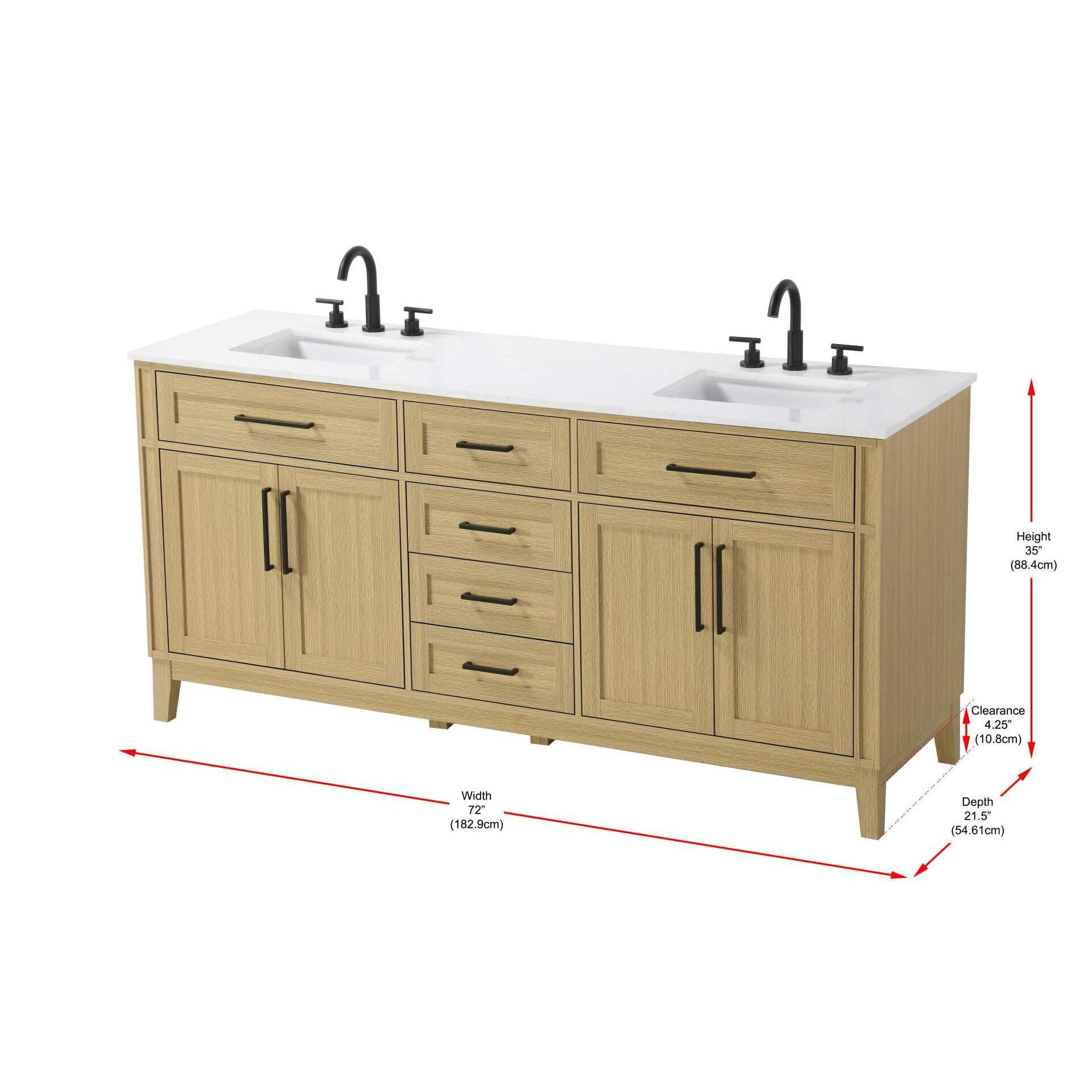 Virginia 72 Inch Bath Vanity by Elegant Decor