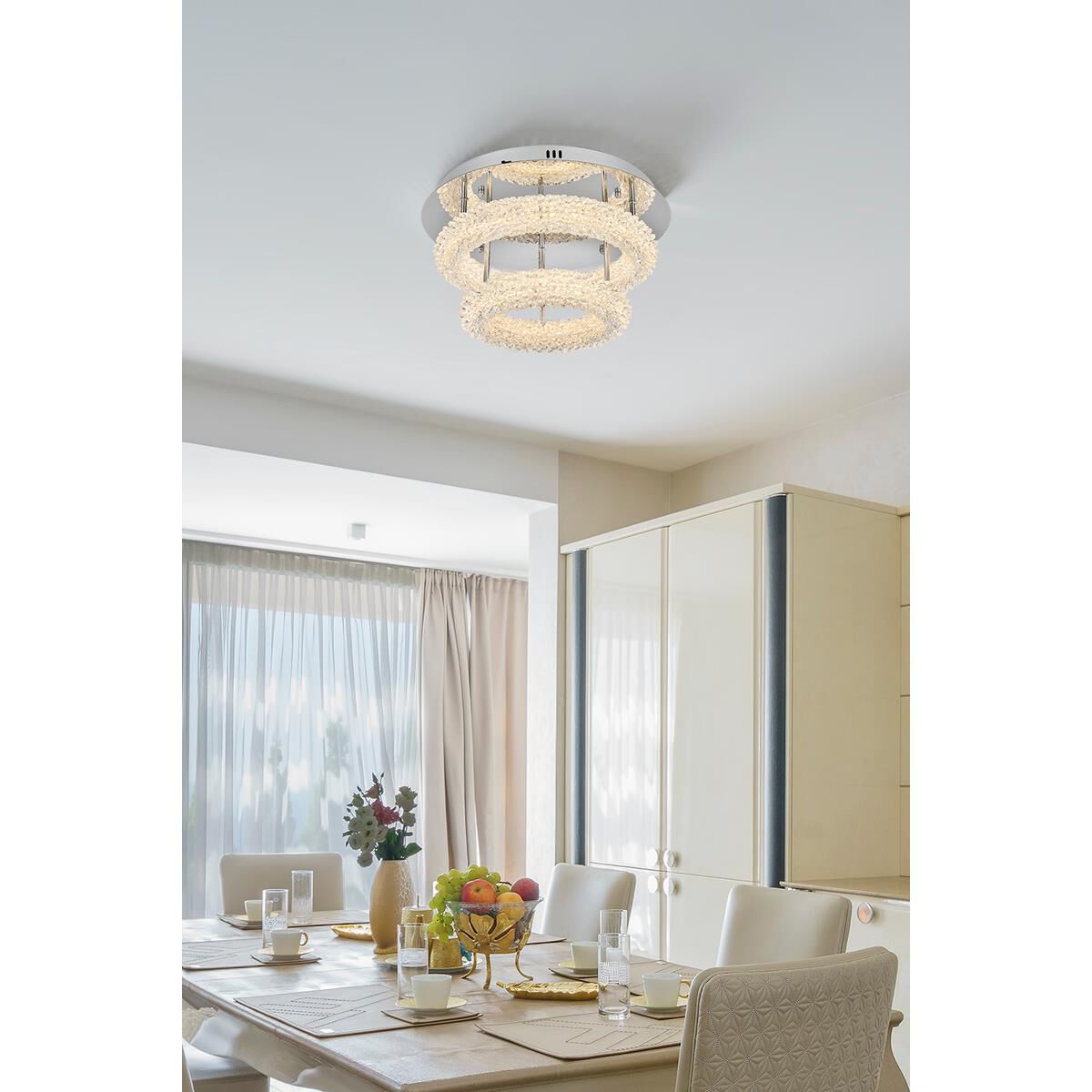 Shown in Chrome finish and Clear Royal Cut crystal