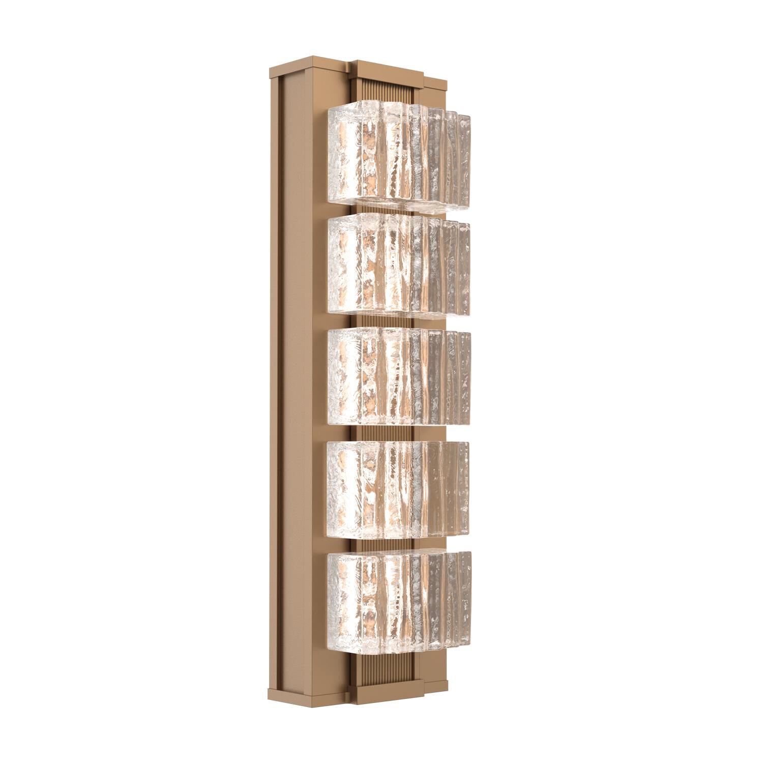 Shown in Novel Brass finish and Clear Ribbed glass and None accent