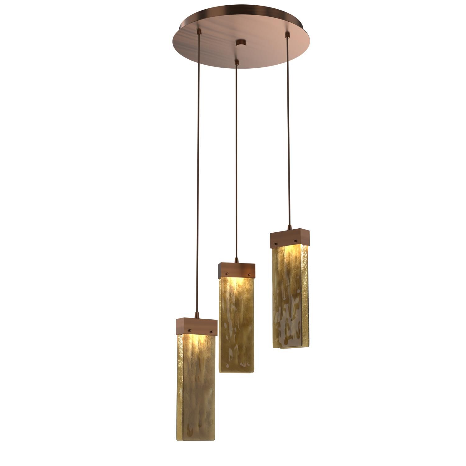 Parallel 16 Inch 3 Light LED Multi Light Pendant by Hammerton Studio
