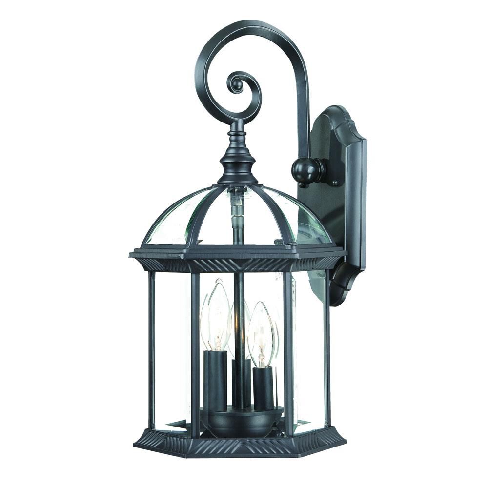 Shown in Matte Black finish and Clear glass and Clear Beveled Glass Panes shade