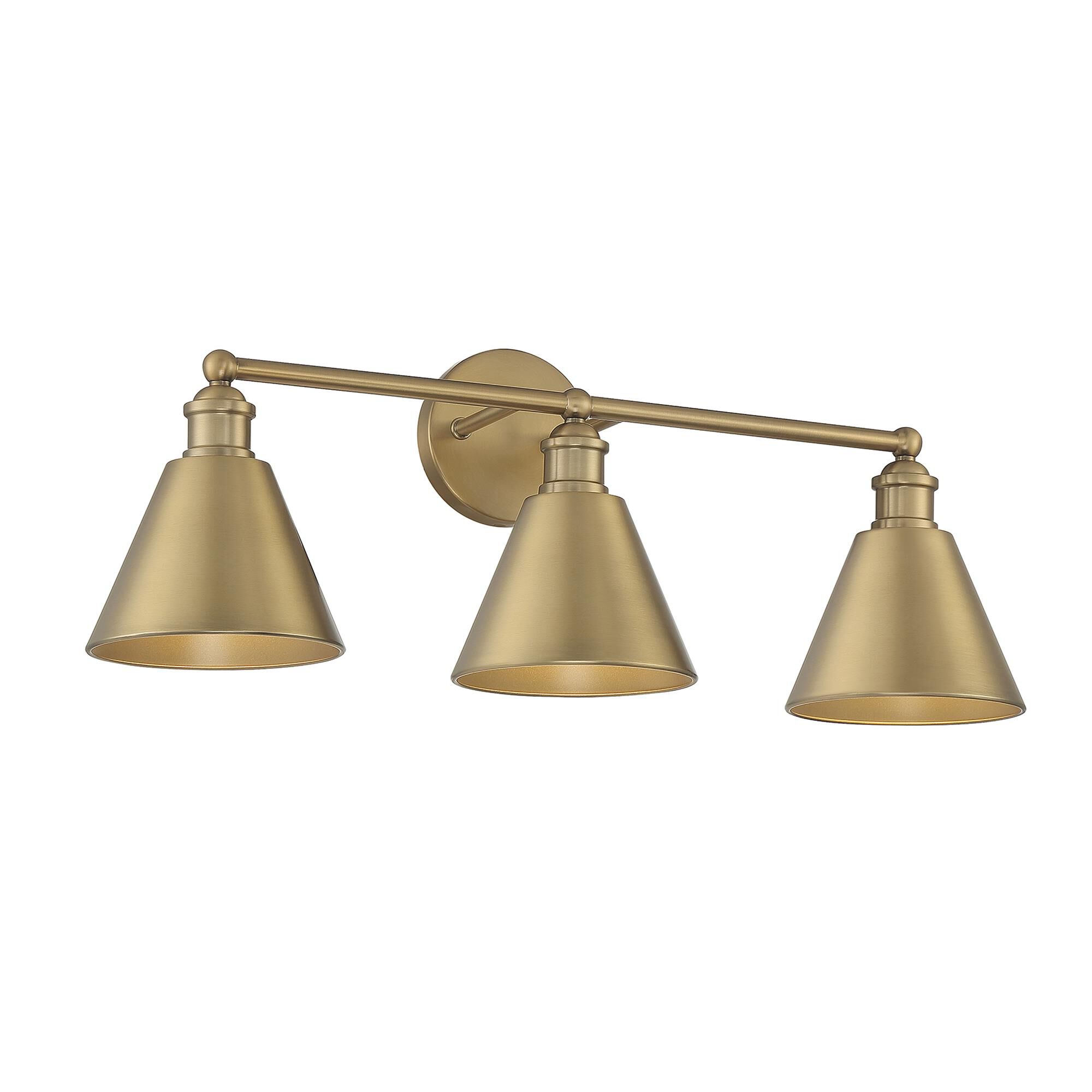 Shown in Natural Brass finish and Natural Brass Metal shade