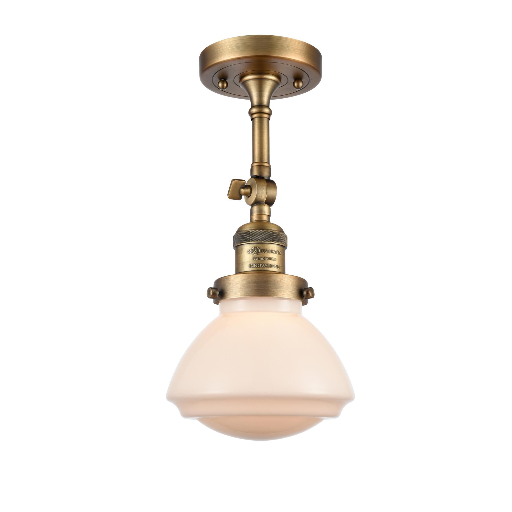 Shown in Brushed Brass finish and Bell glass and Glass shade and Bulb Tint - Amber accent