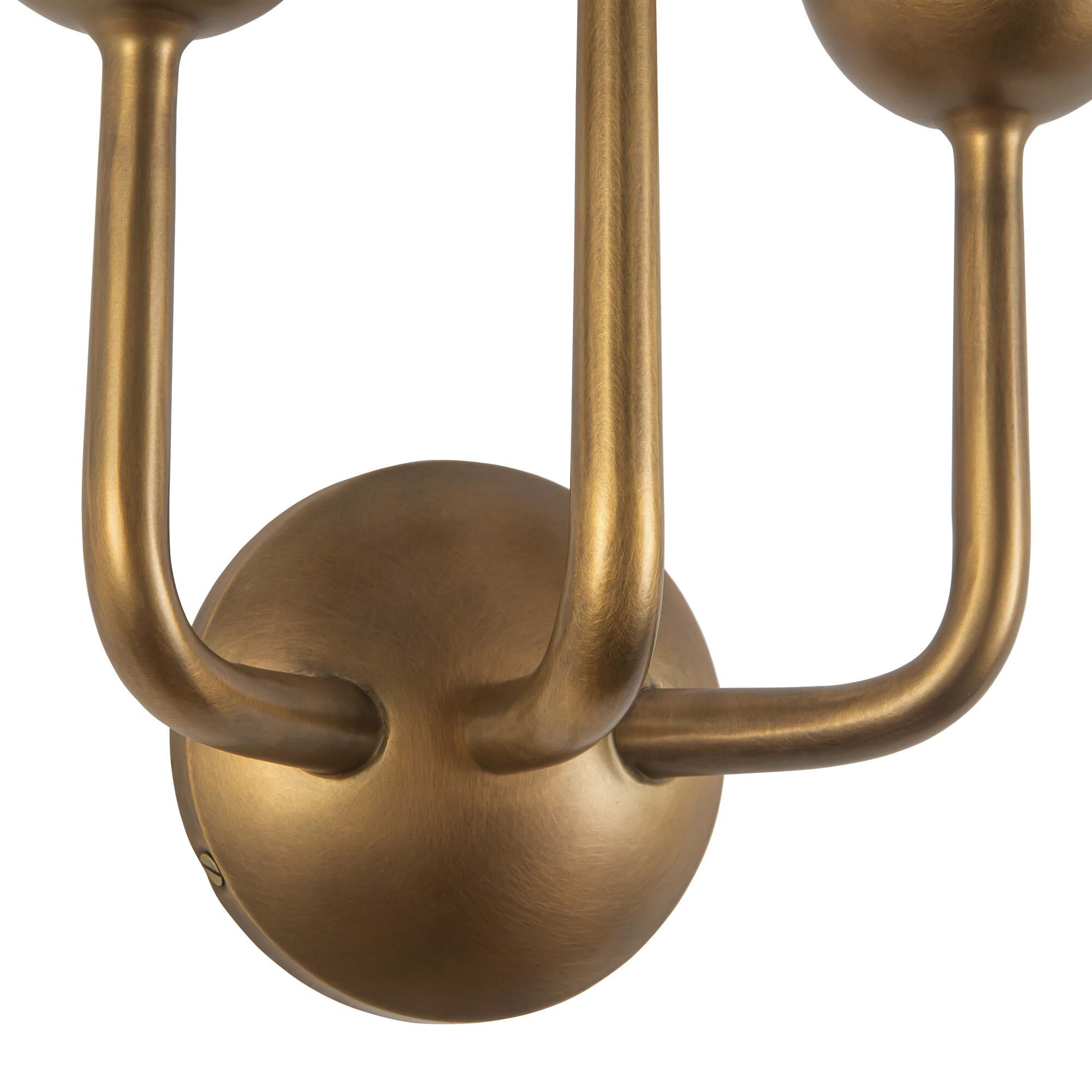 Shown in Vintage Brass finish and Frosted glass