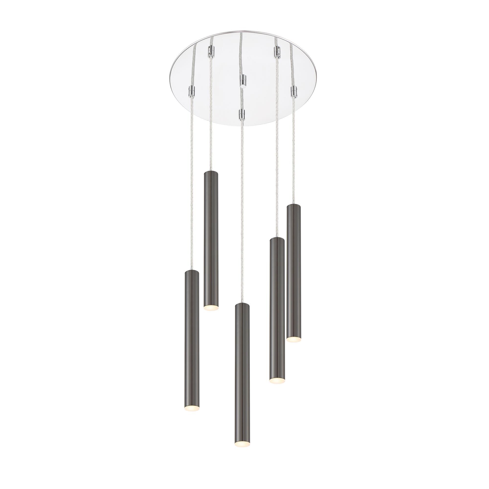 Shown in Chrome finish and Steel glass and Steel shade
