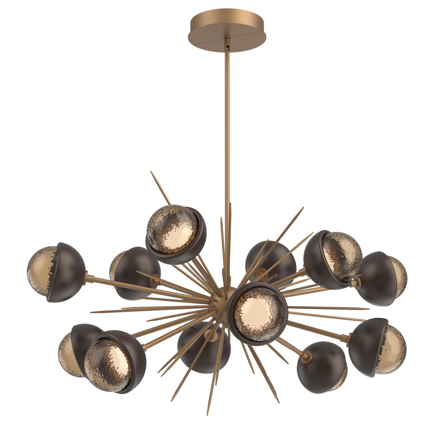 Shown in Novel Brass finish and Bronze glass and Flat Bronze accent