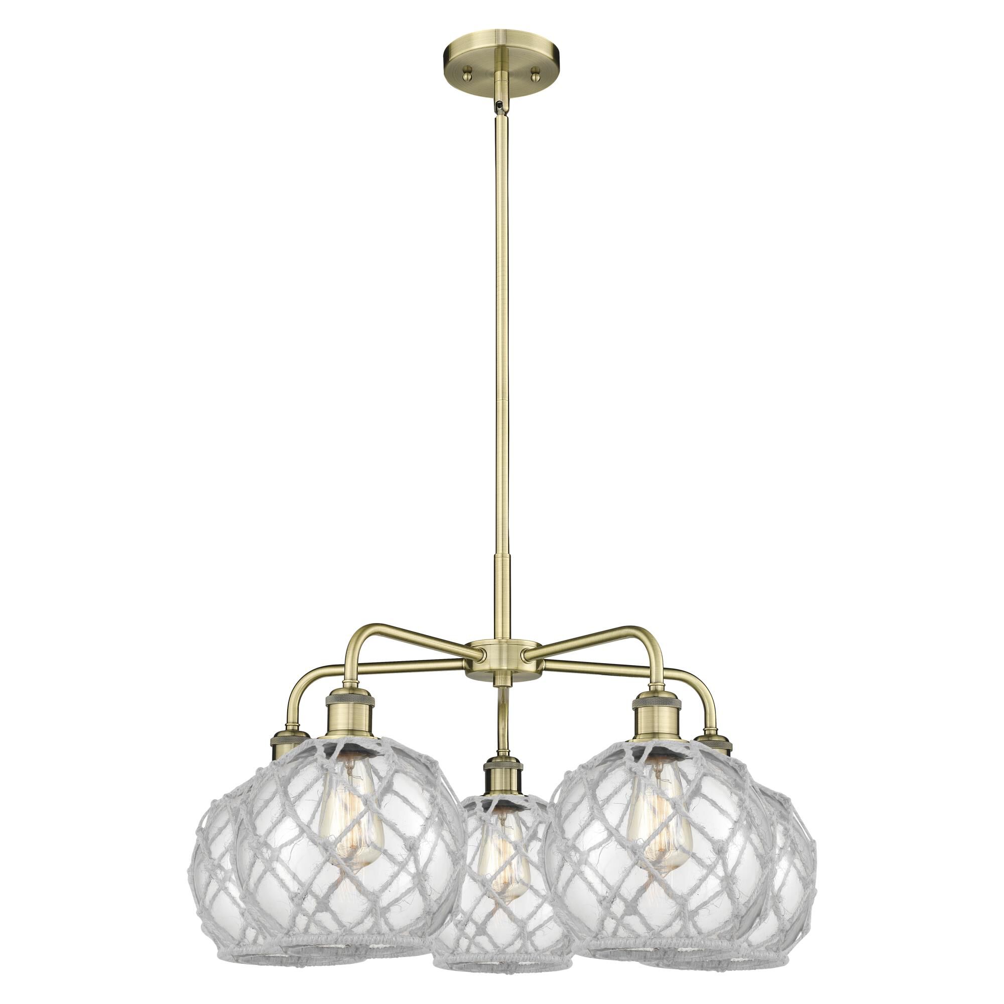 Bruno Marashlian Farmhouse Rope 27 Inch Chandelier by Innovations Lighting