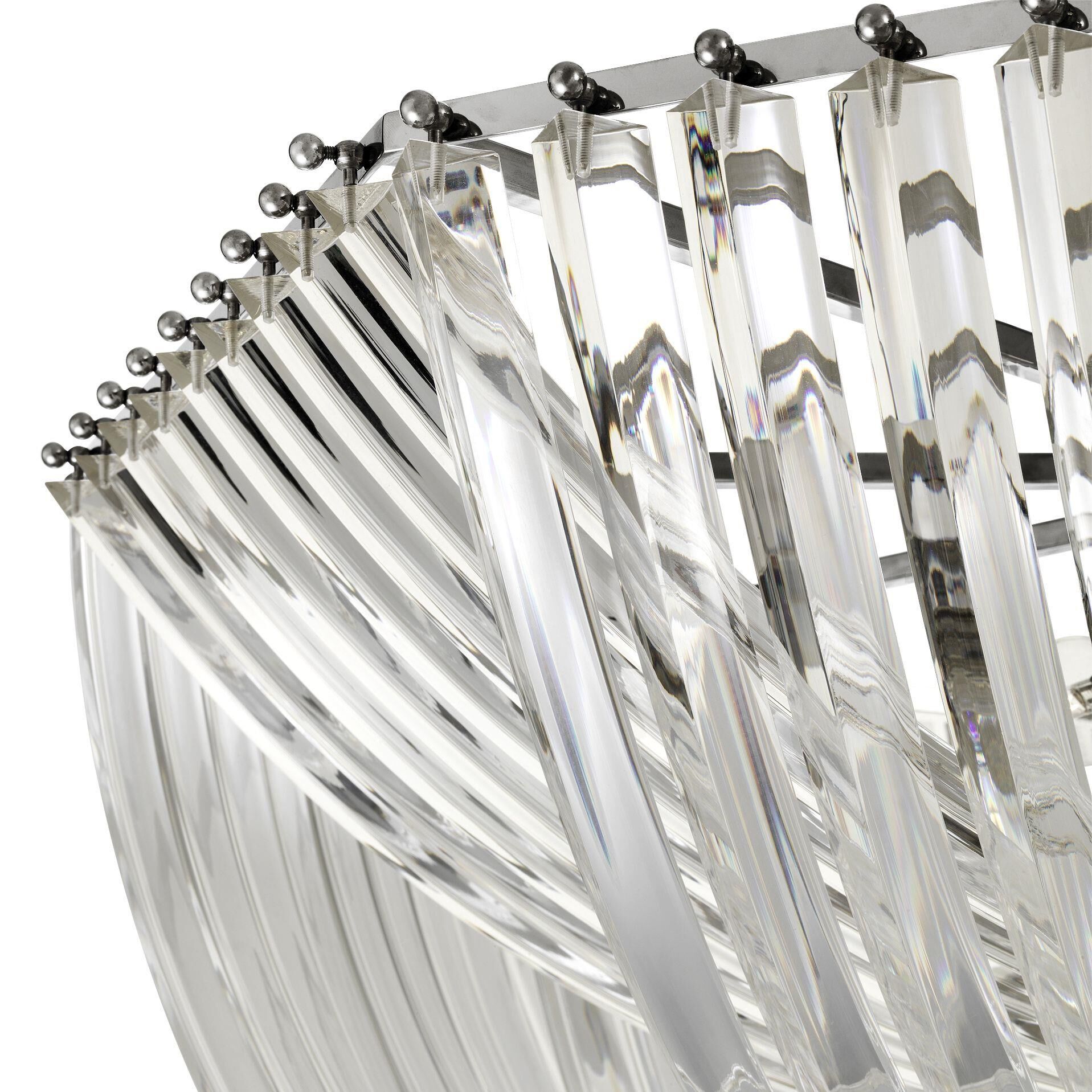 Shown in Nickel finish and Clear Acrylic glass