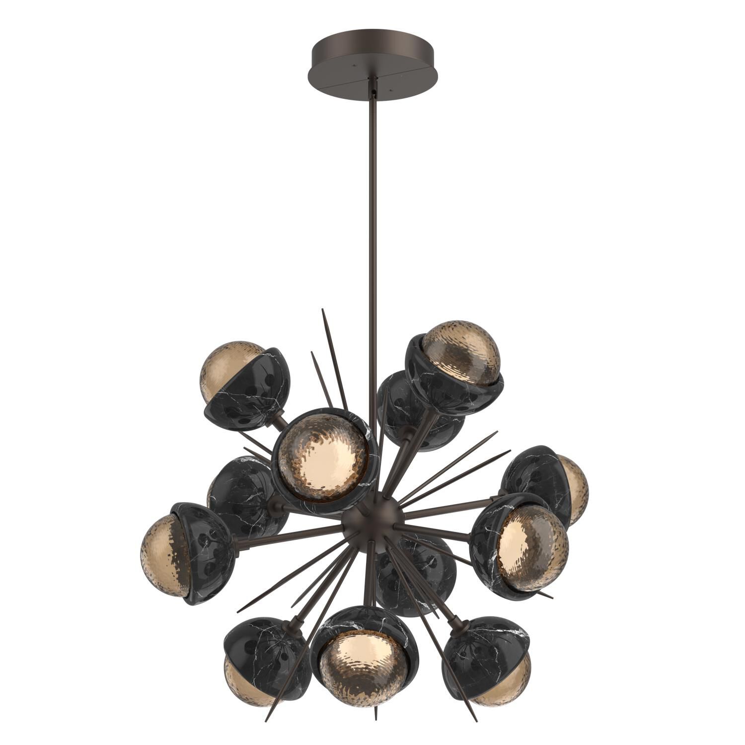 Shown in Flat Bronze finish and Bronze glass and Black Marble accent