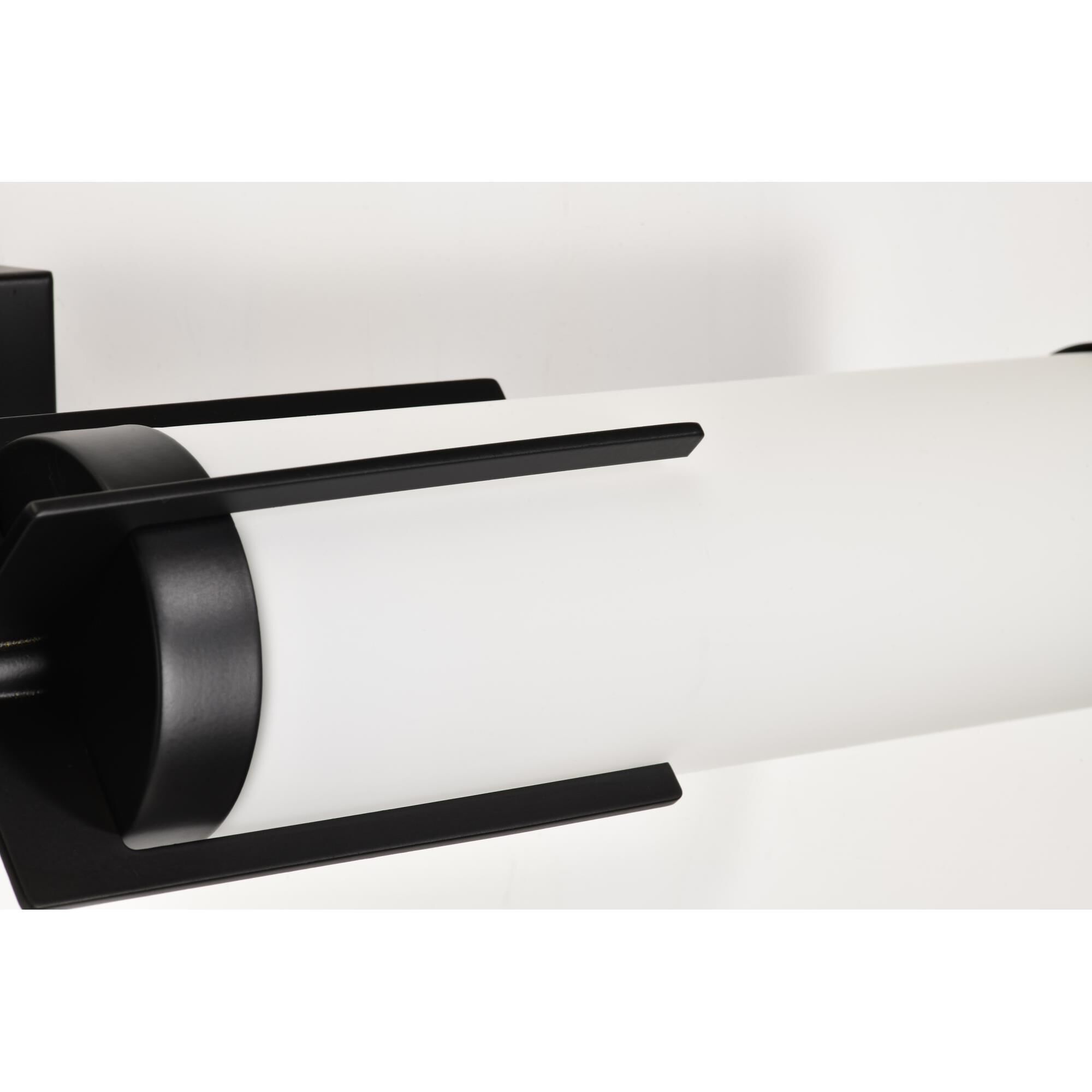 Shown in Matte Black finish and White glass