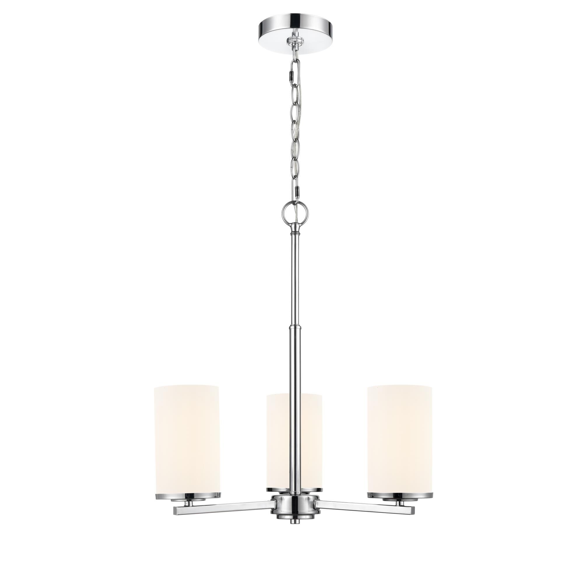 Shown in Chrome finish and Etched White glass