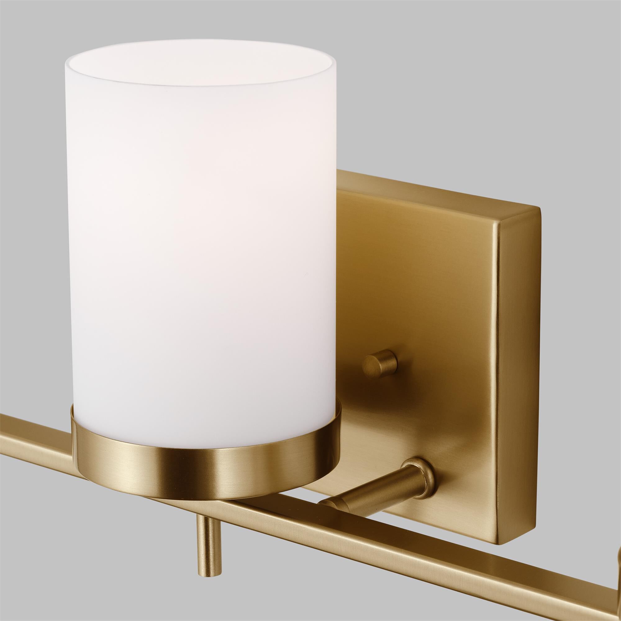 Shown in Satin Brass finish and Etched / White Inside Glass s shade