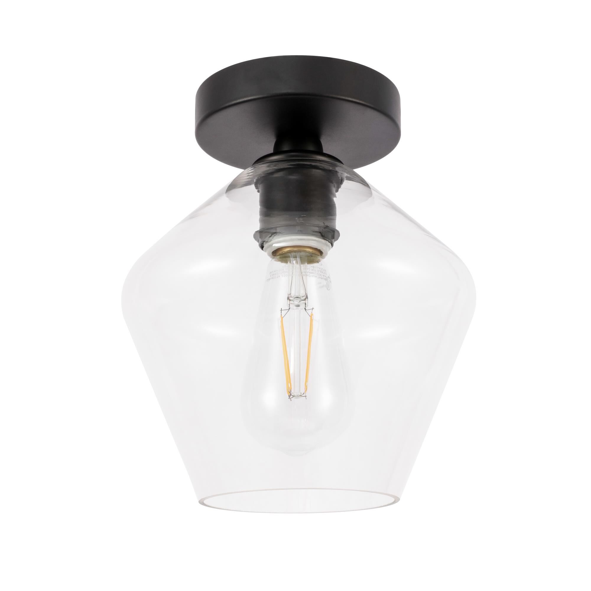 Gene 8 Inch Semi Flush Mount by Elegant Lighting