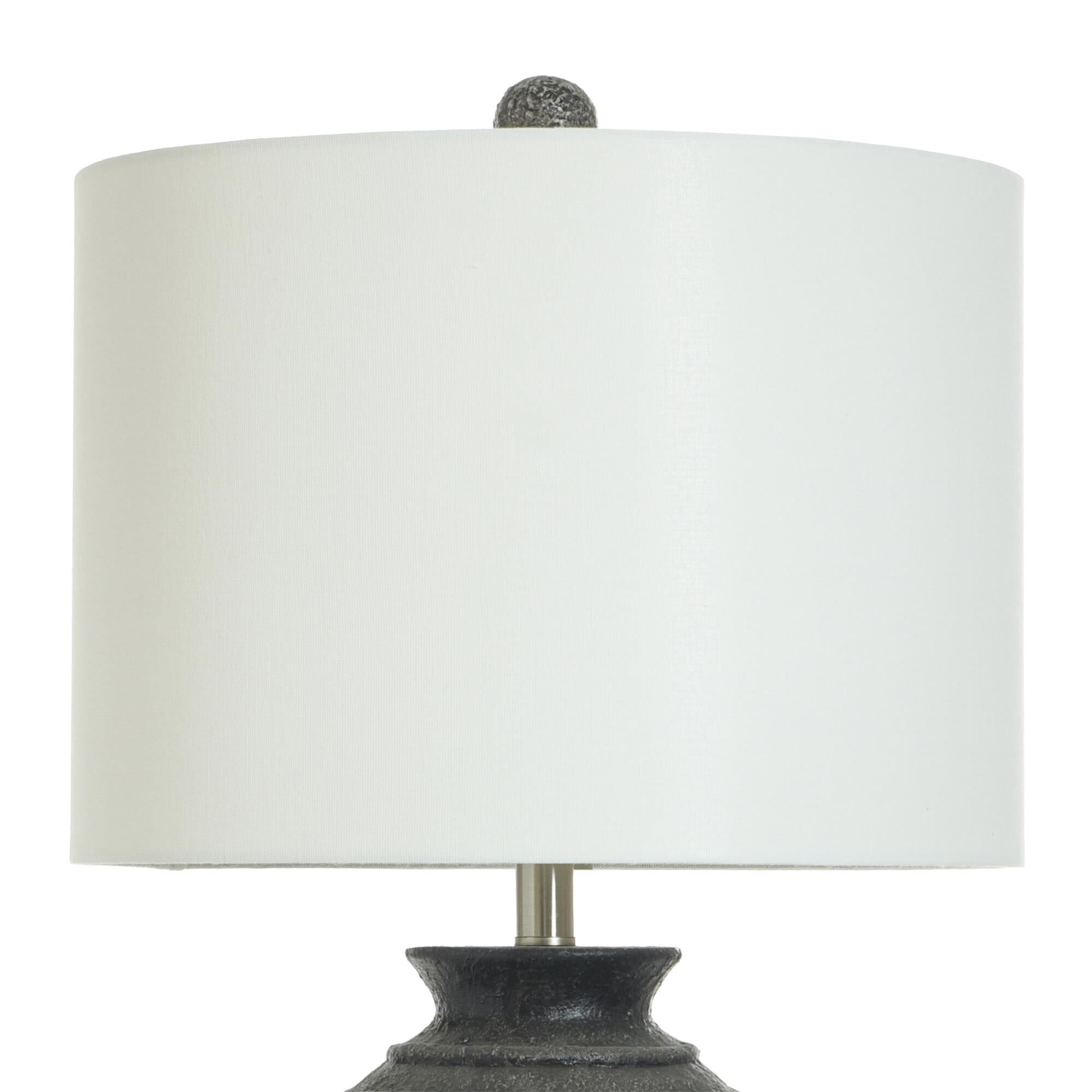 Shown in Matte Black finish and Off-White Polyester-Linen Blend shade