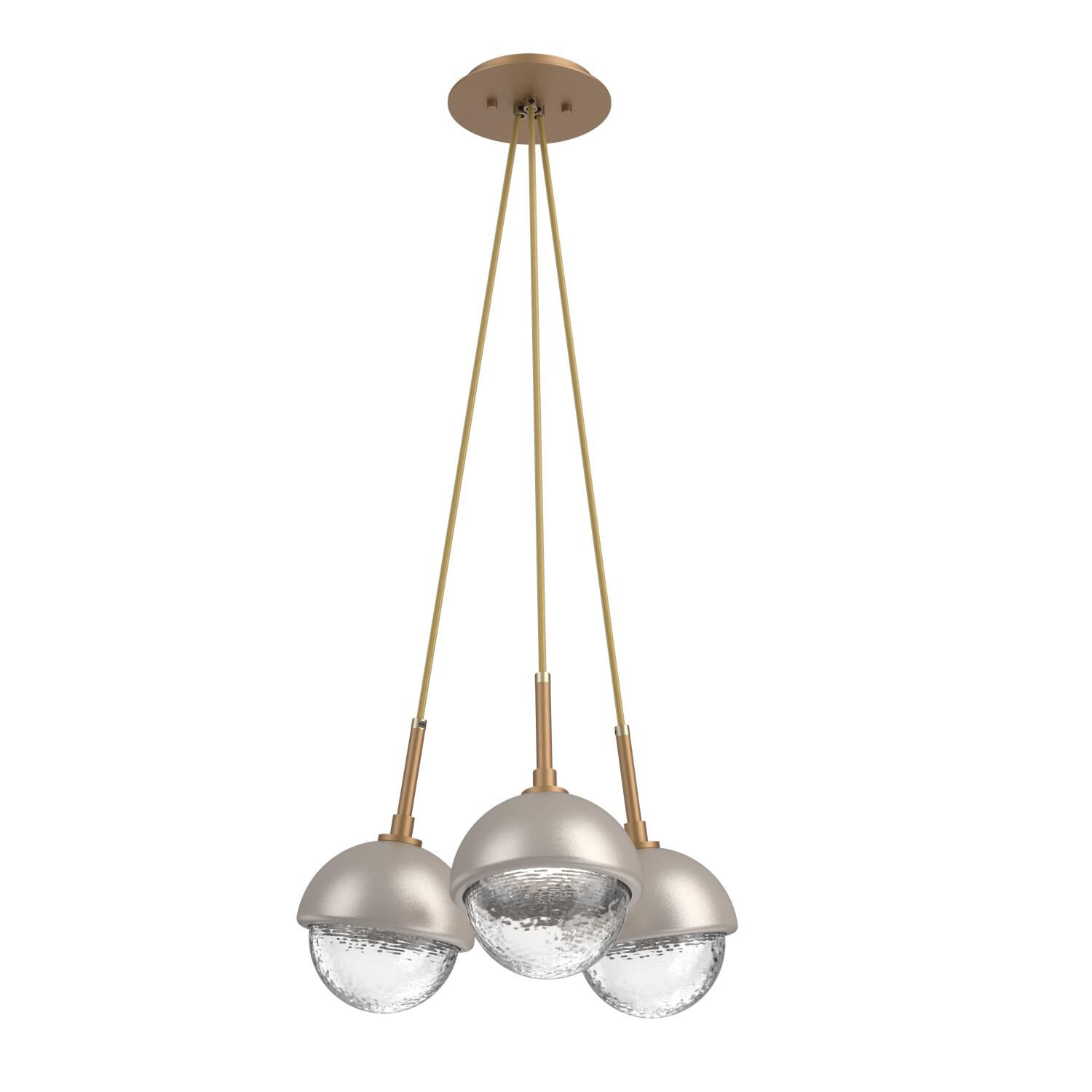 Shown in Novel Brass finish and Clear glass and Beige Silver accent