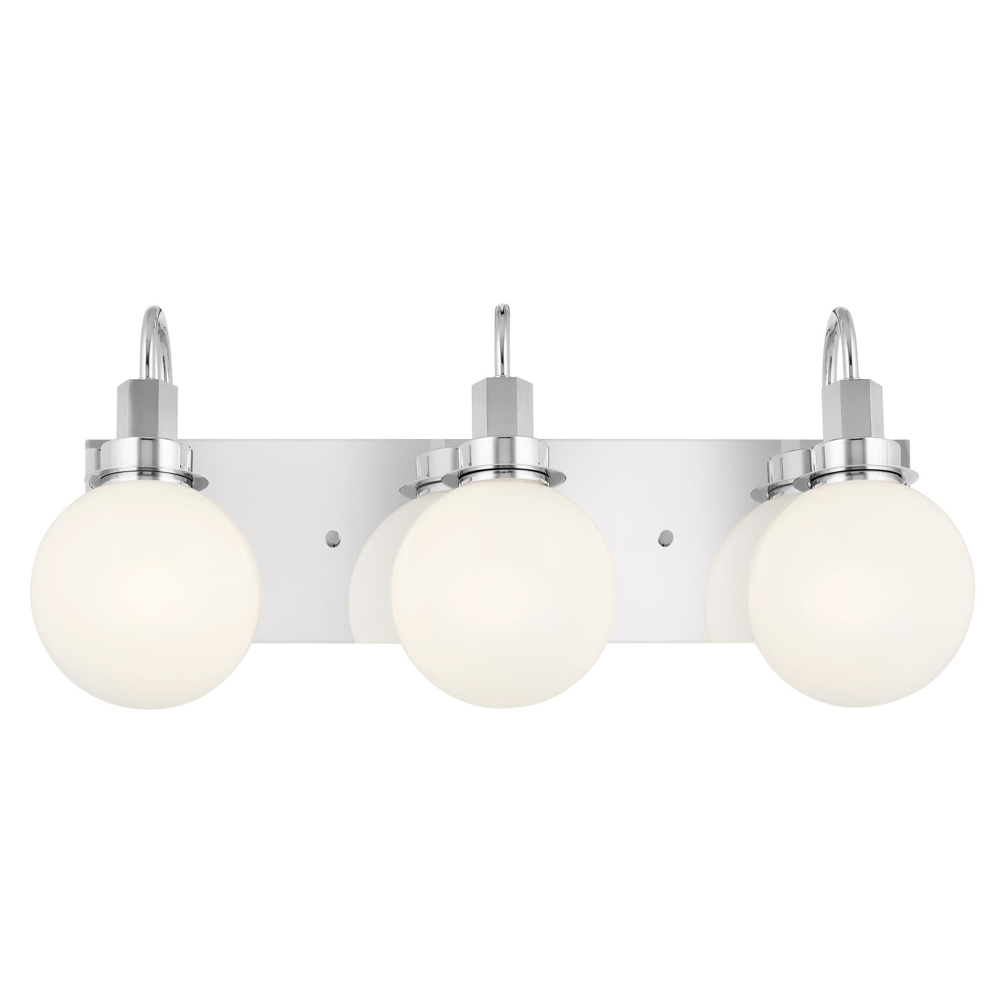 Shown in Chrome finish and Opal glass