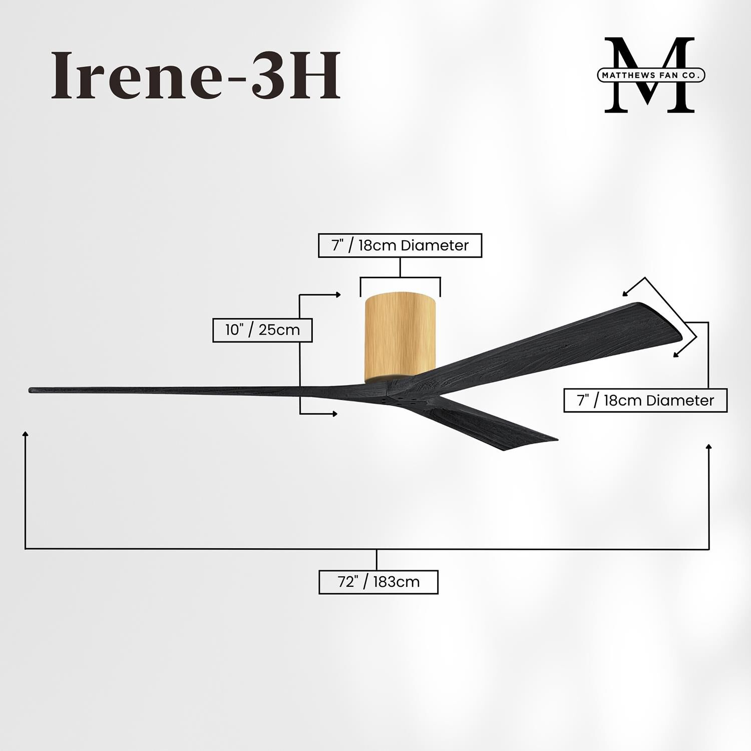 Irene 72 Inch Flush Mount Fan by Matthews Fan Company